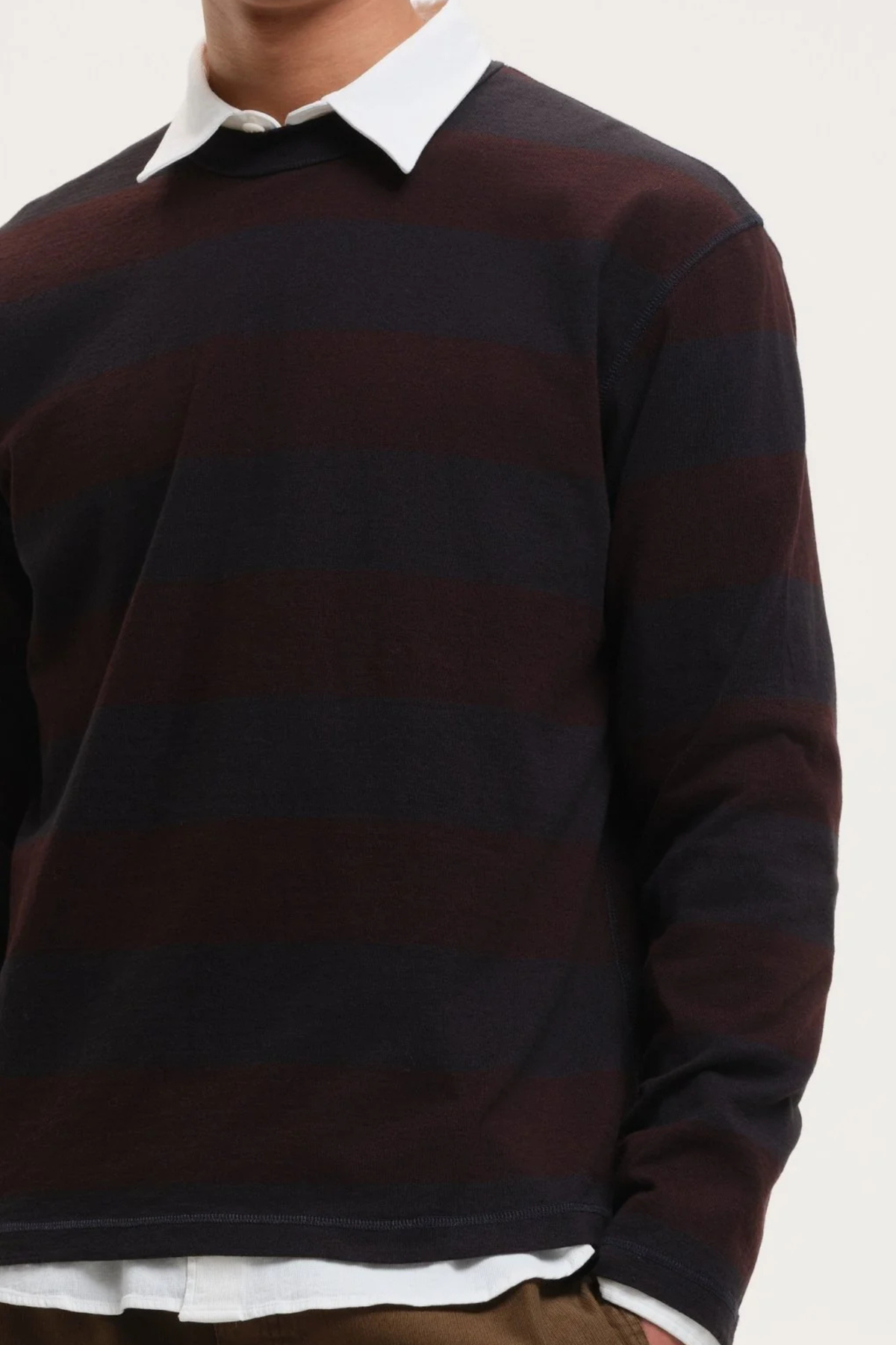 OBEL SWEATER - BLACK/BORDAUX