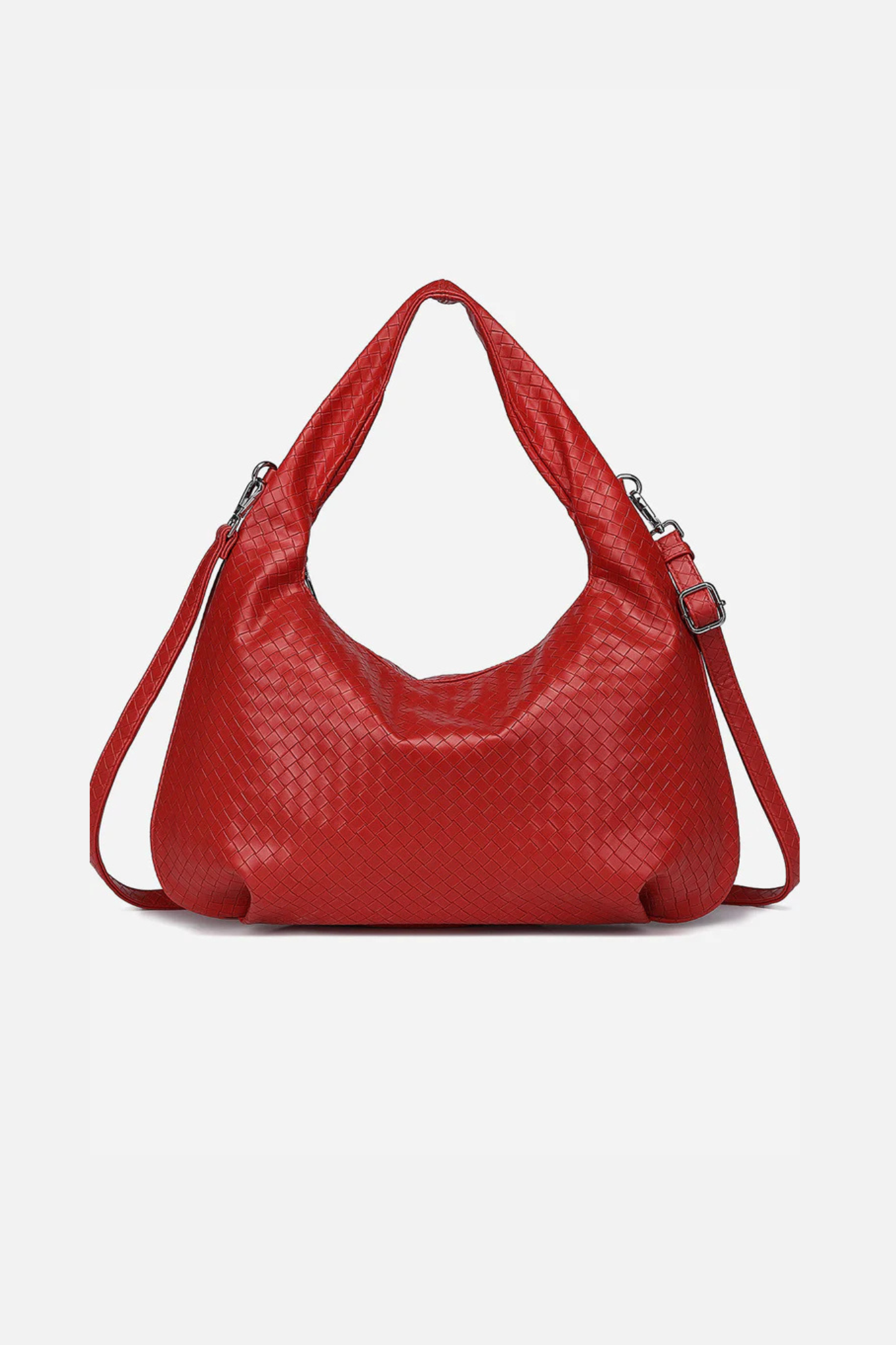 PEONY HOBO BAG - DARK RED