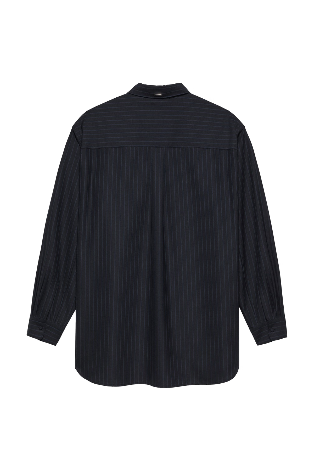 WOOL OVERSIZED BUTTON-UP - NAVY BLUE