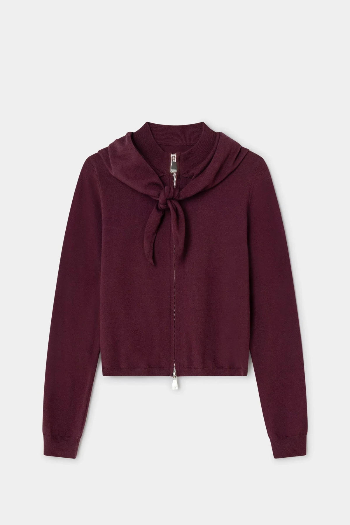 FRIDA ZIPPER KNIT - PLUM