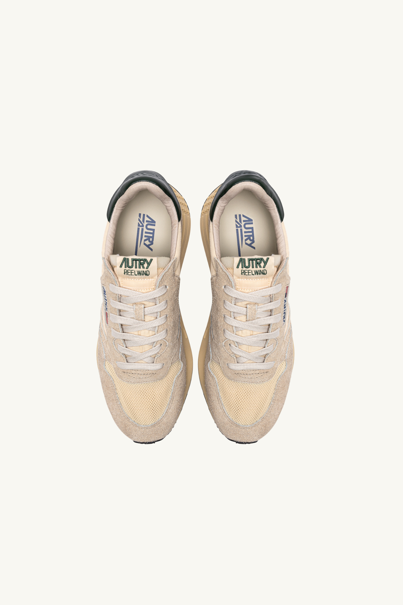 WWLM-UT26 - REELWIND LOW MEN SNEAKERS - SUEDE/NET ECRU/MOUNT