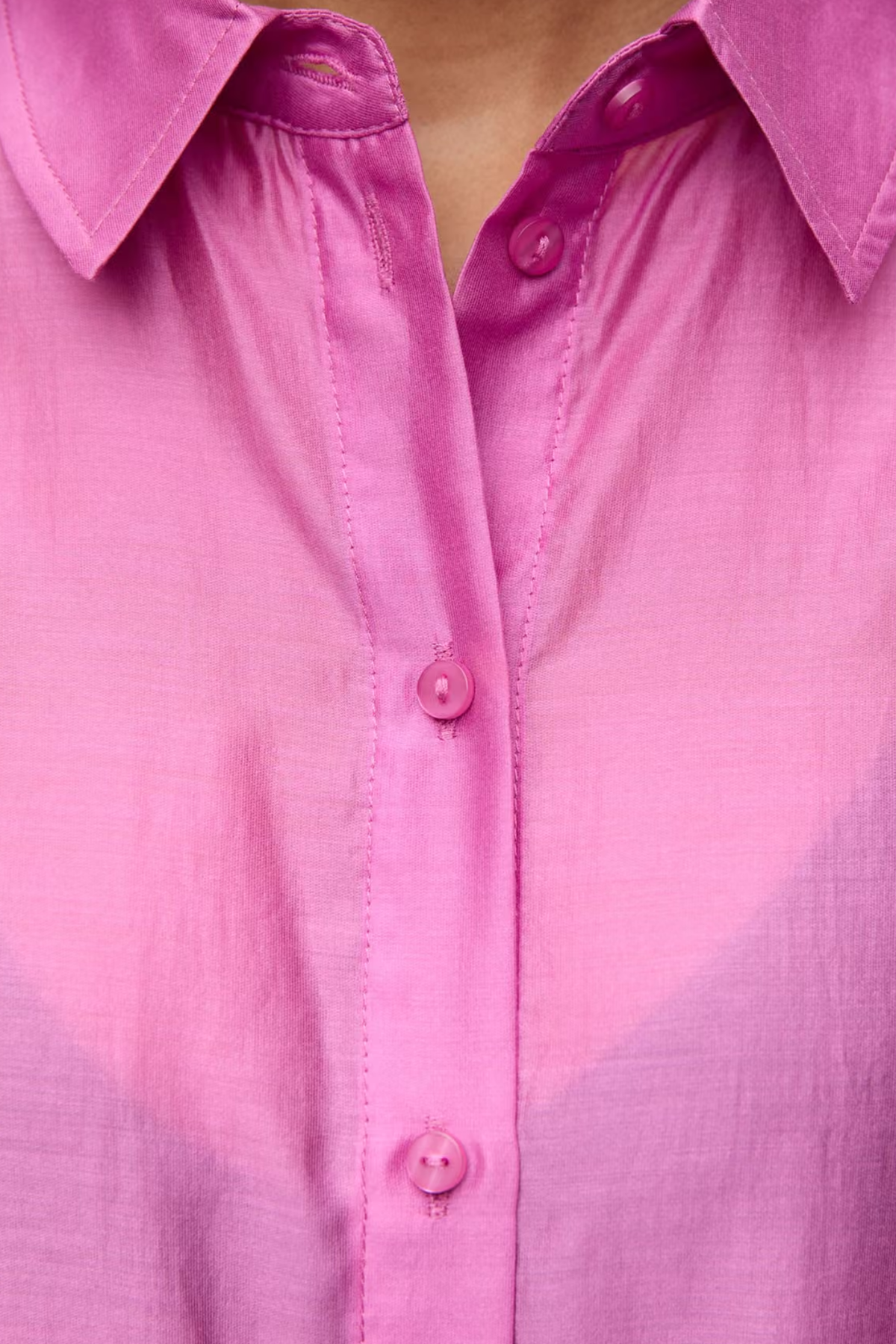 CHEMISE MANCHES LONGUES WEB - ŒILLET ROSE