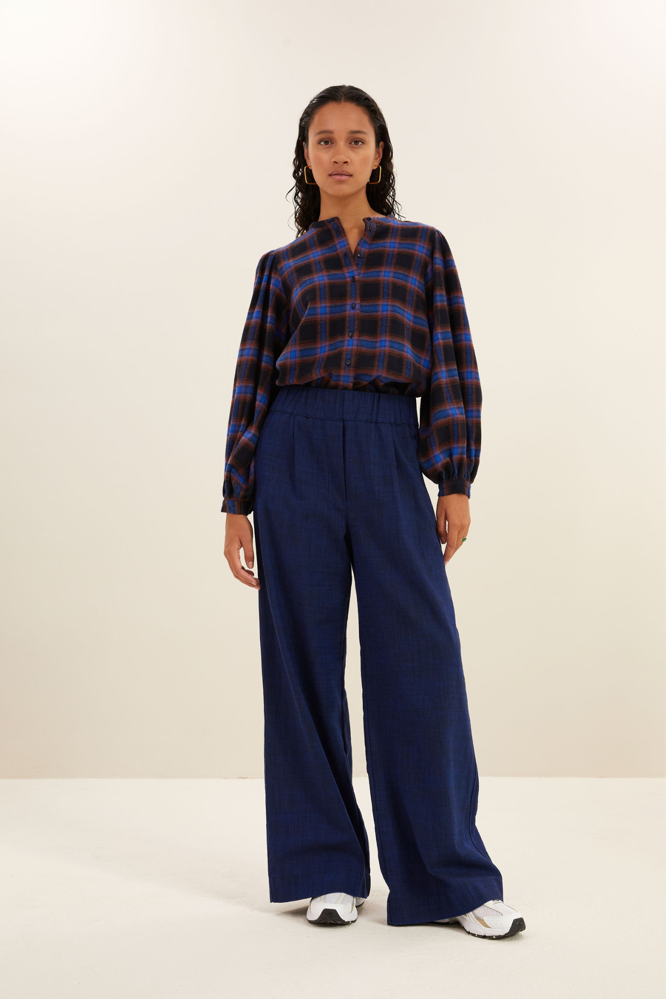 DAY CHECK BLOUSE - KINGSBLUE