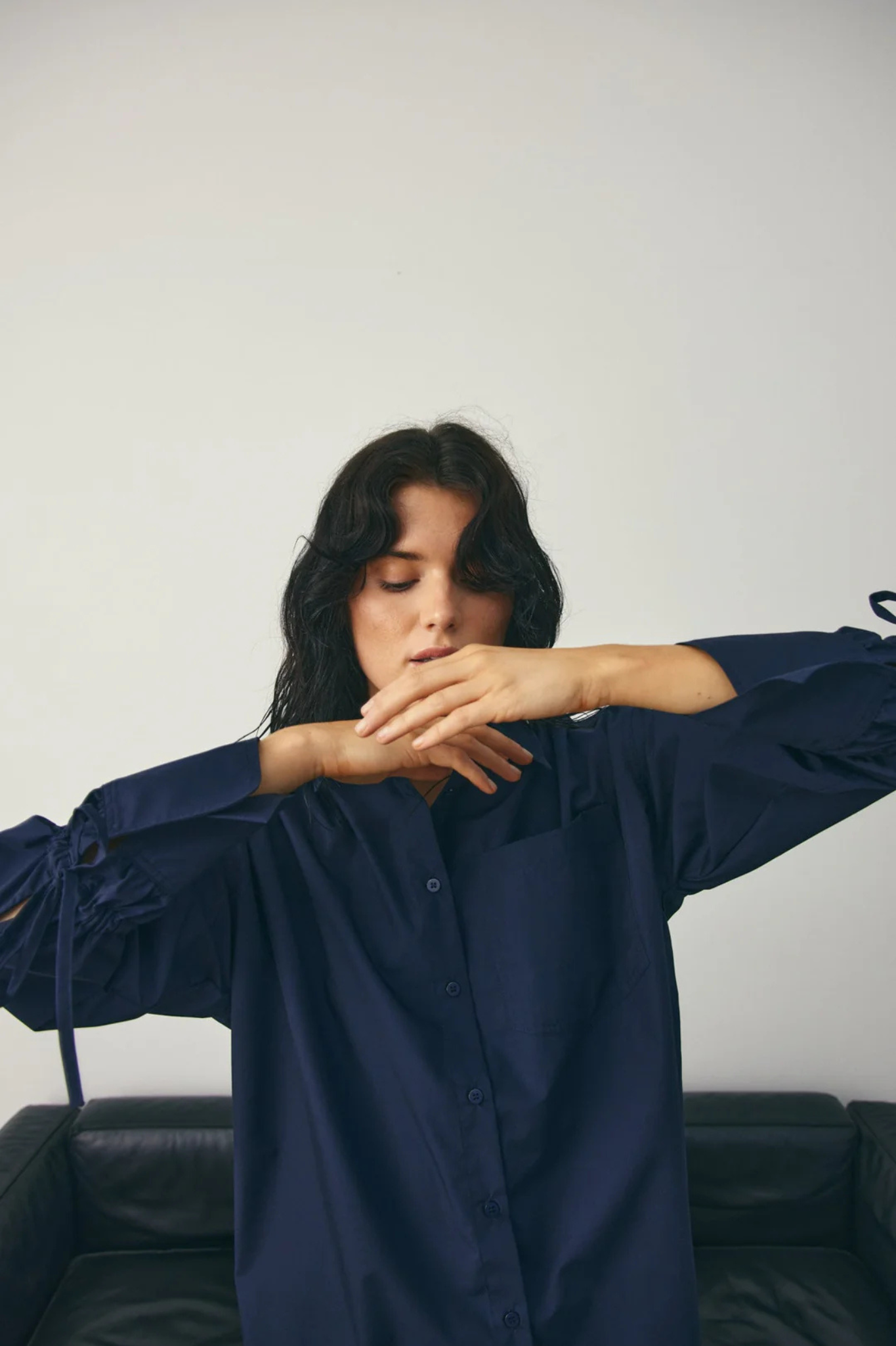 LUWANA SHIRT - NAVY BLUE