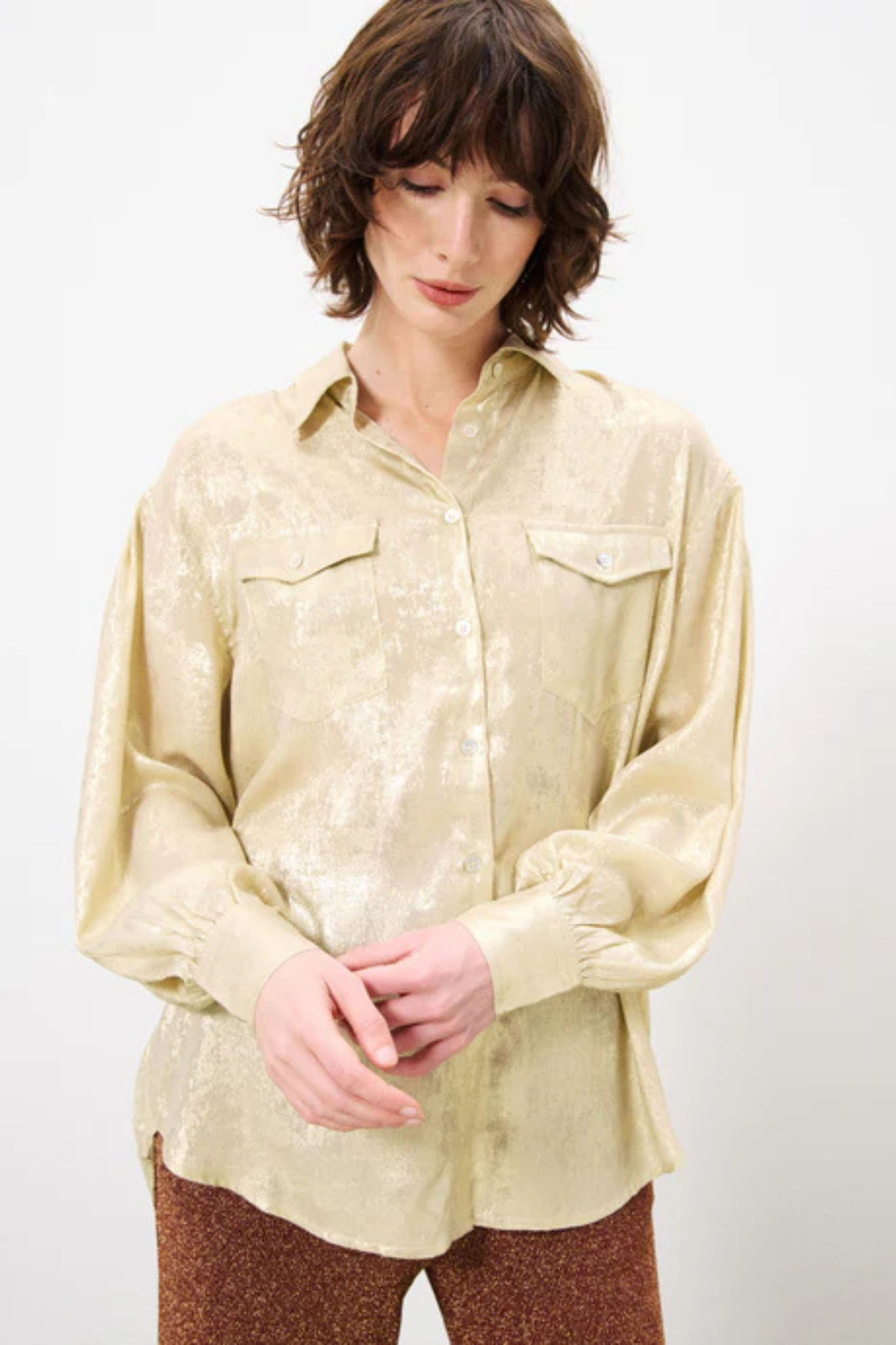 HAIDI SHIRT - CHAMPAGNE
