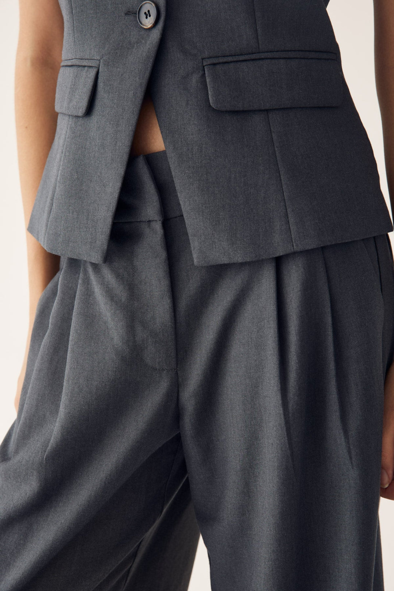 MARCELA PANTS - CHARCOAL MEL