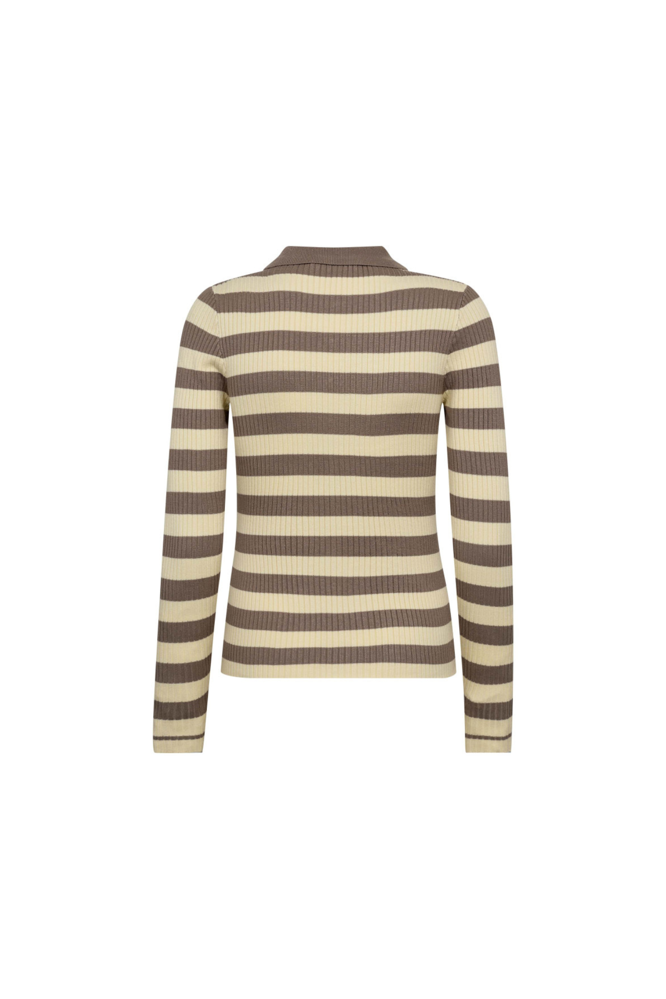 BONNY STRIPE LS POLO KNIT - PELE YELLOW