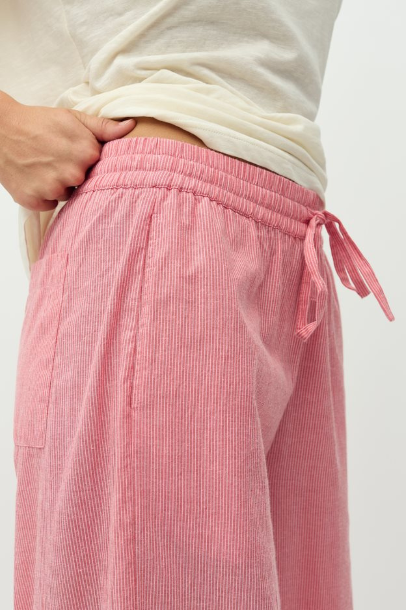 CLARI NADJA PANTS - PINK RED STRIPE