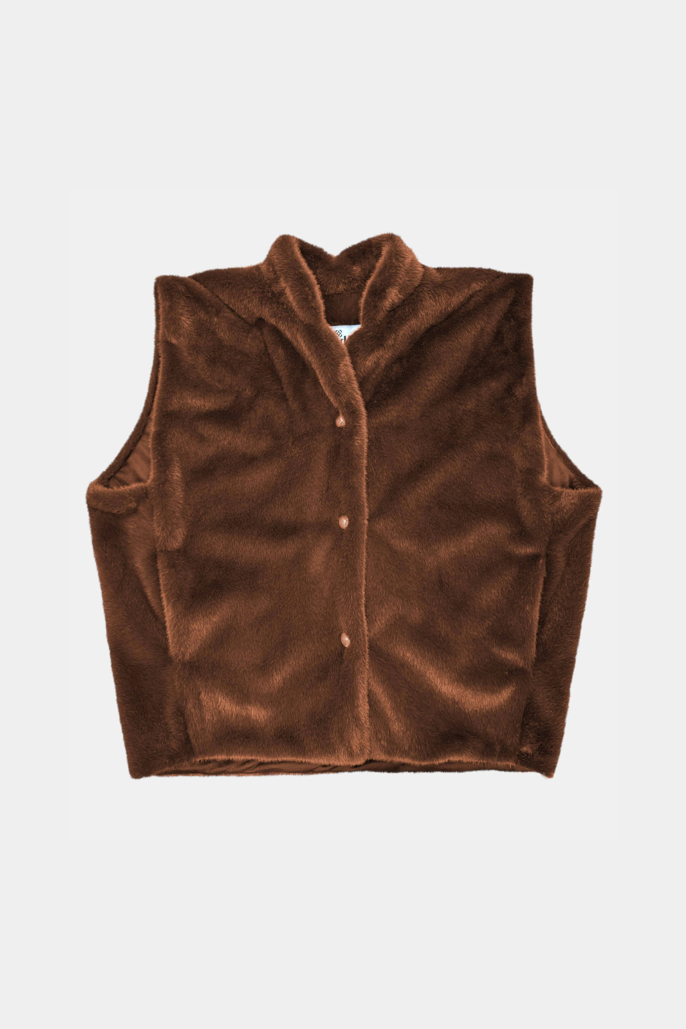 BIANCA MINK VEST - MACCHIATO