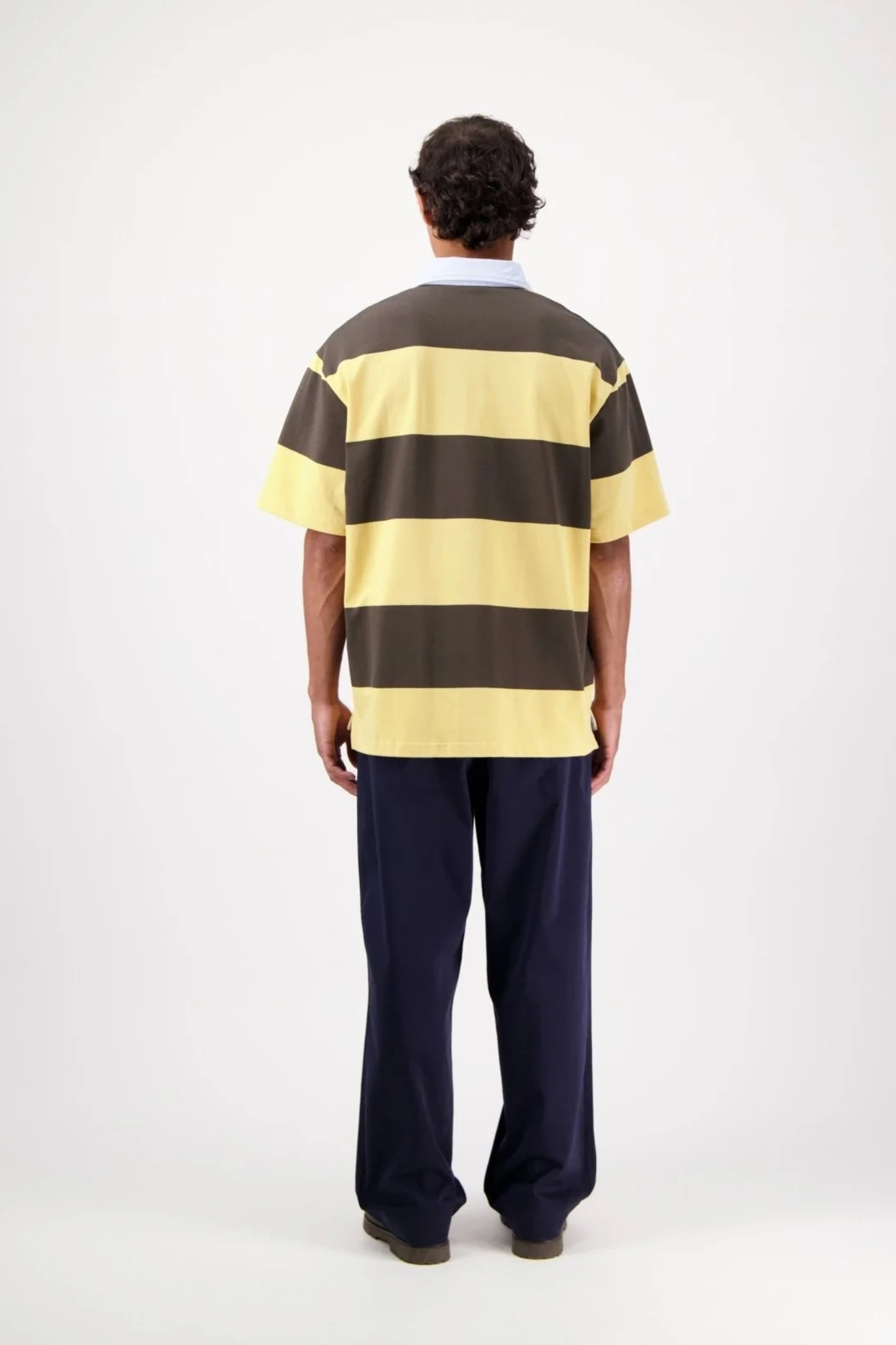 SOLEIL POLO - YELLOW GREY STRIPE