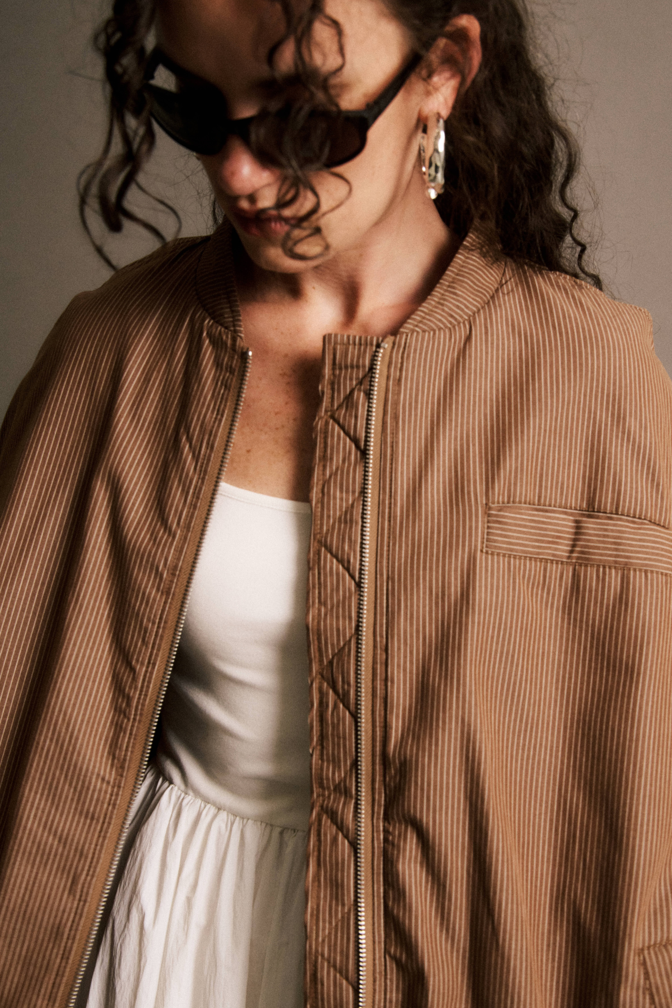 NATHAN BOMBER JACKET - CHOCOLAT