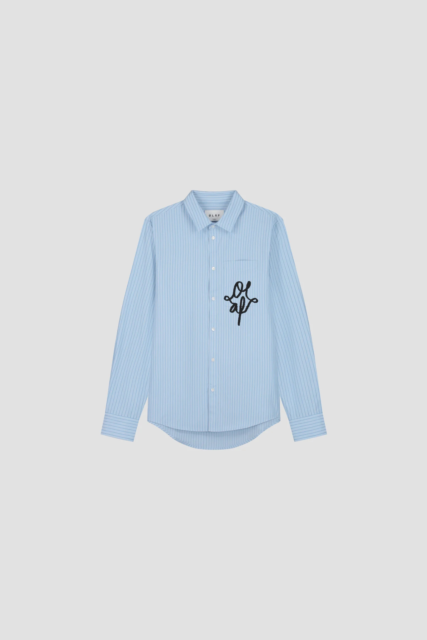 STRIPED RELAXED SHIRT - LIGHT BLUE