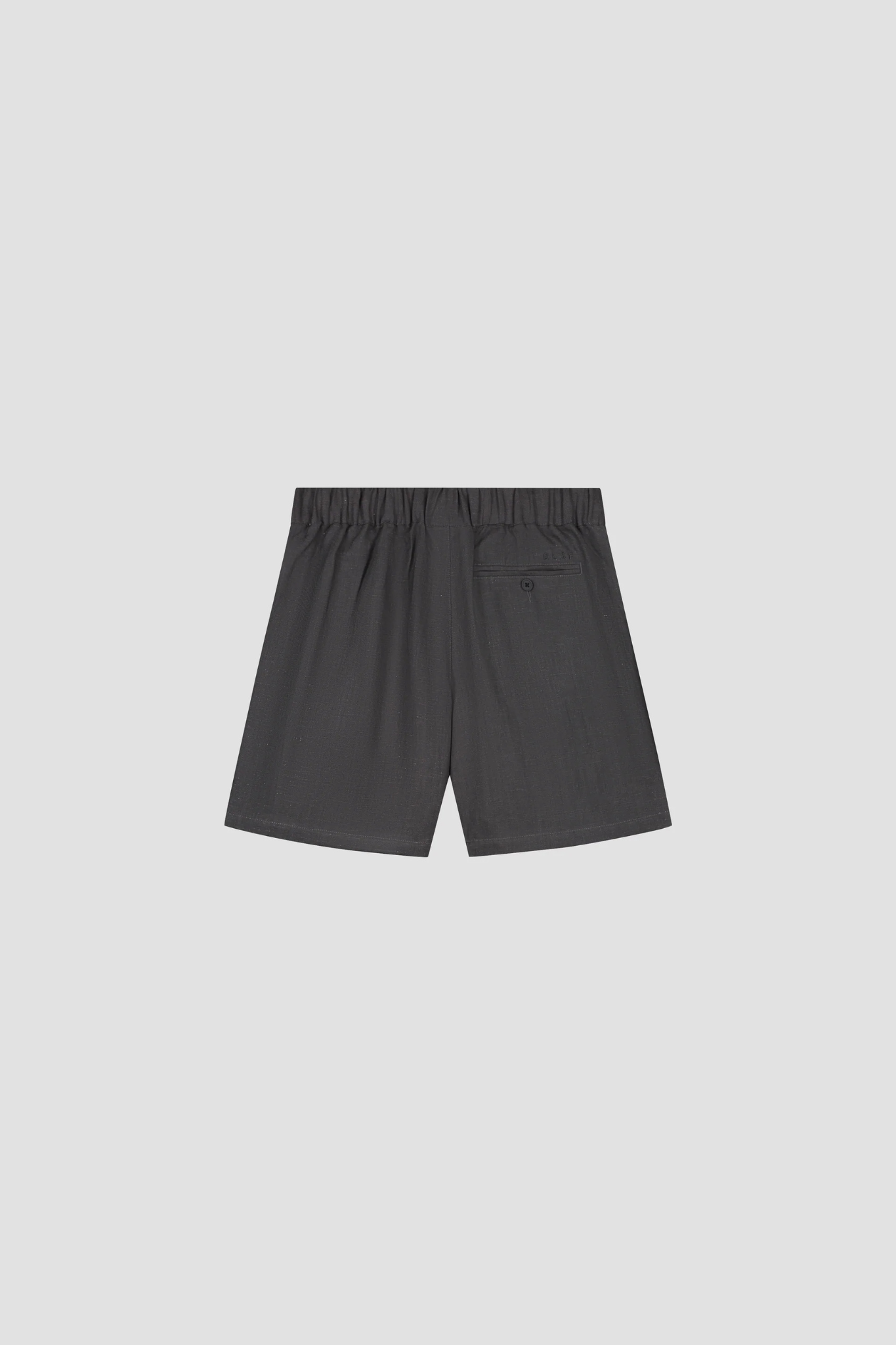 LINEN BLEND SHORT - CHARCOAL
