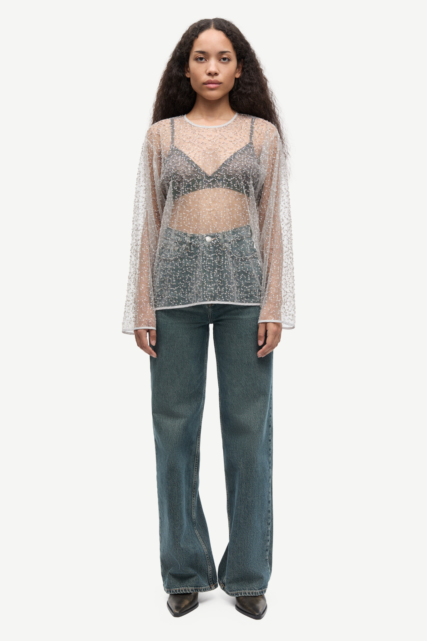 MALLY BLOUSE - PUMICE STONE