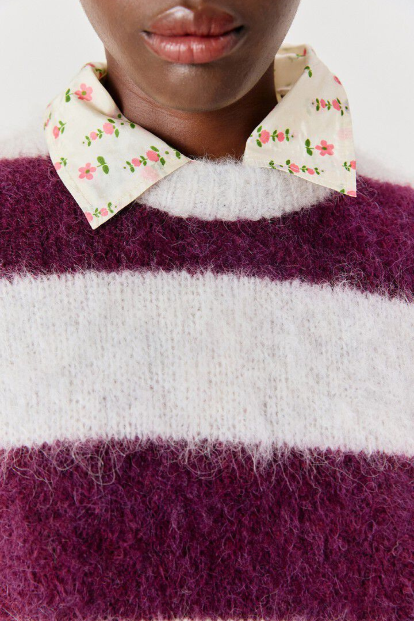 NIBY SWEATER WOMEN - CRANBERRY STRIPES