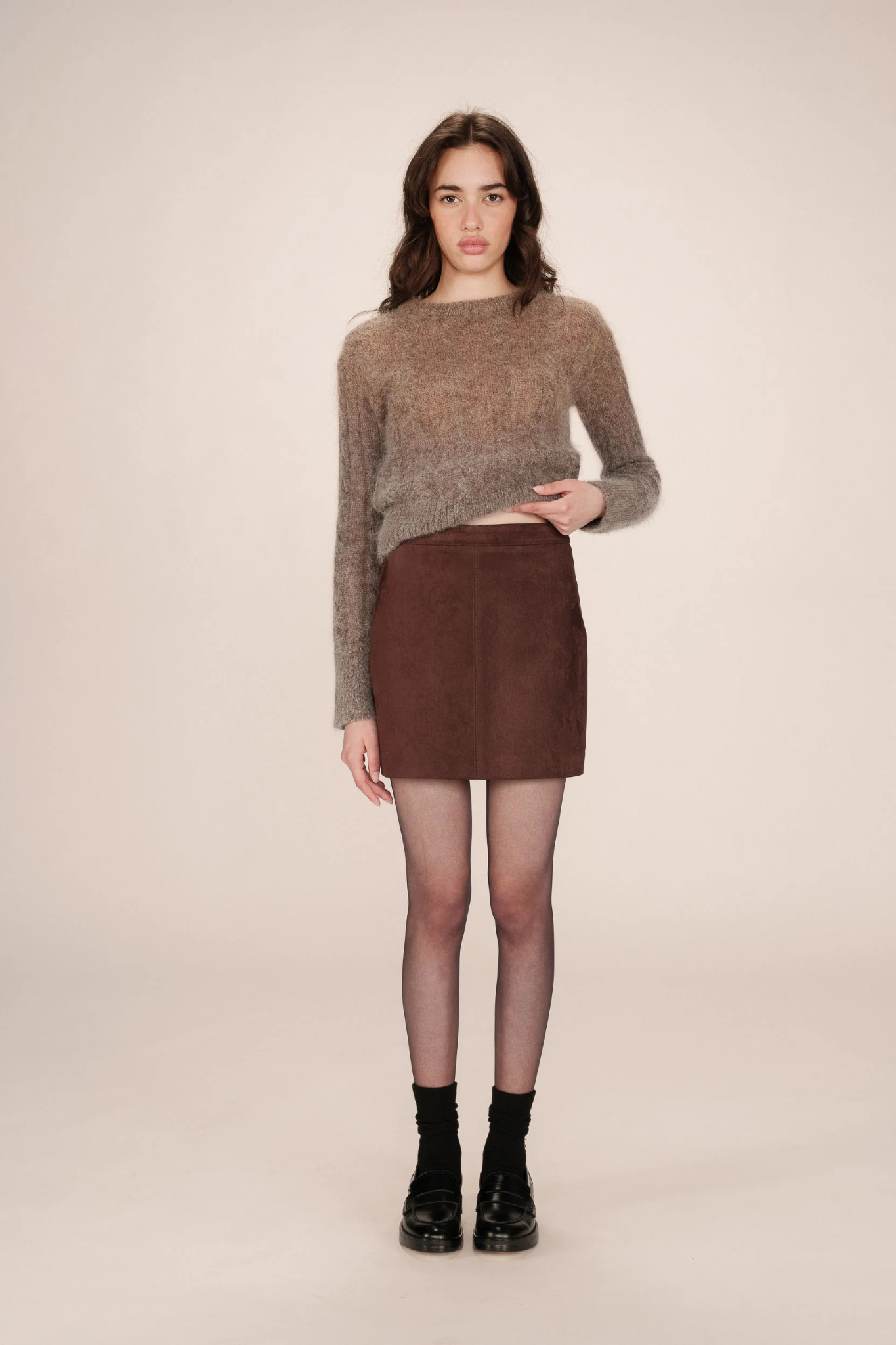 SURPRENANTE SKIRT - CHOCOLAT