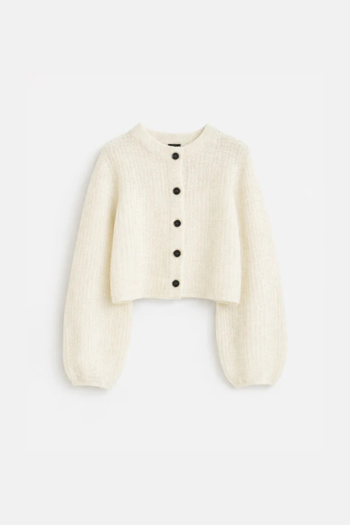 SOFIA MOHAIR CARDIGAN KNITWEAR - EGGSHELL