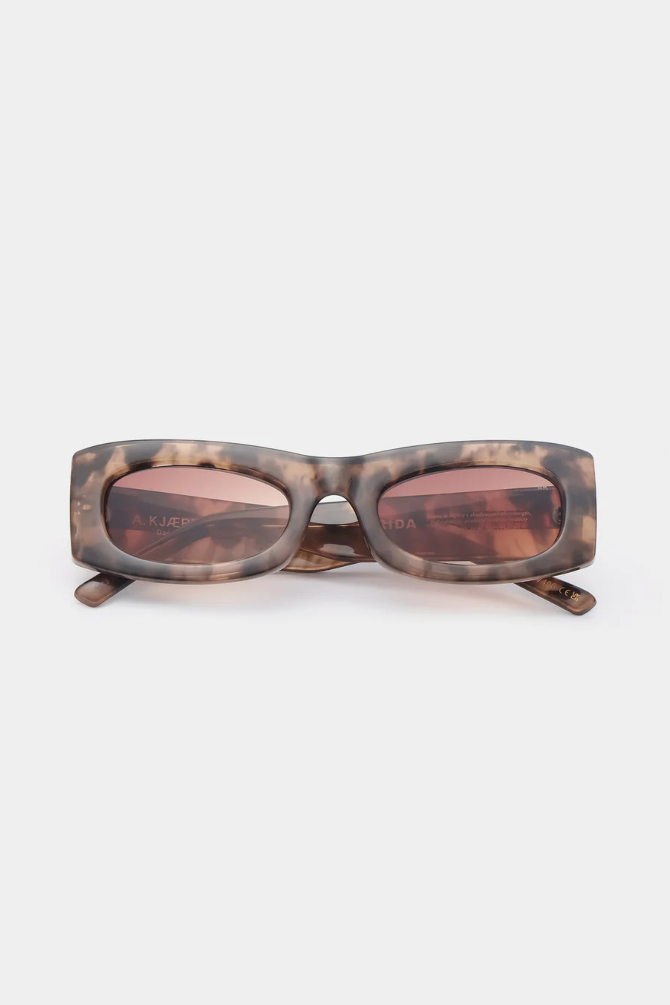 A. Kjaerbede frida sunglasses in coquina. Front view