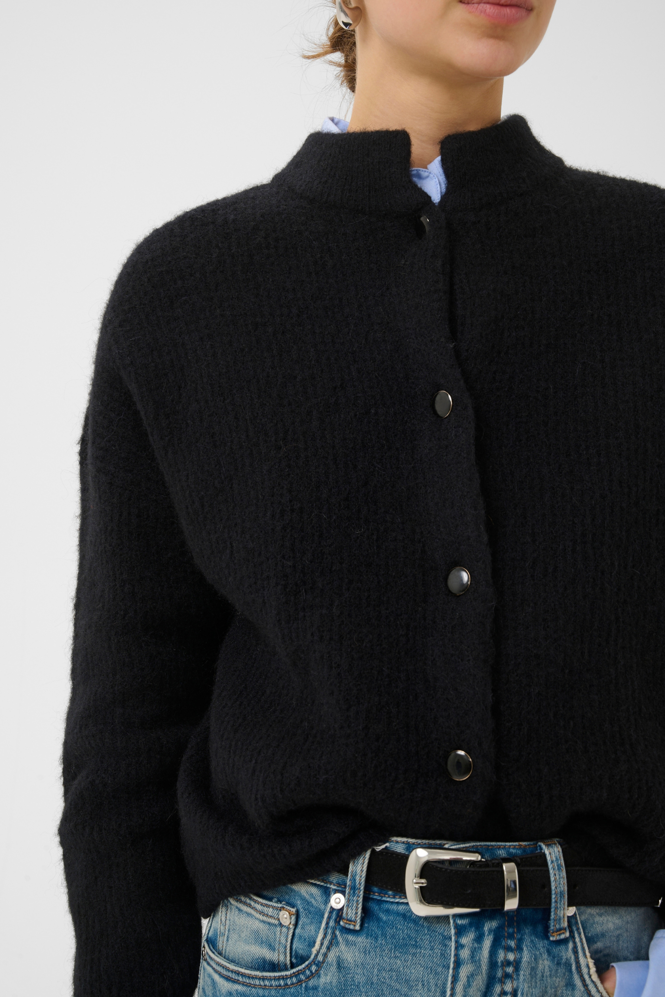 ALPHA SHORT CARDIGAN - SKY CAPTAIN MELANGE