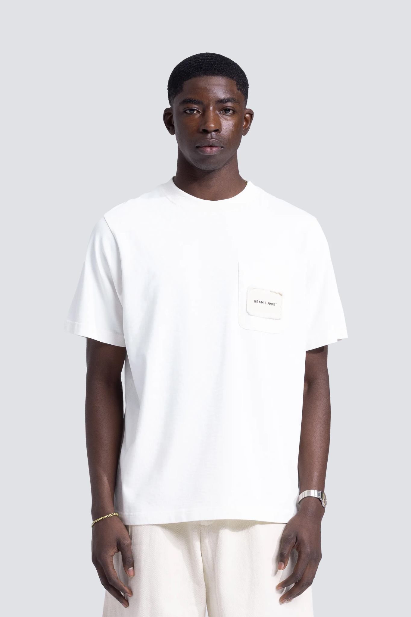 CHEST POCKET T-SHIRT - WHITE