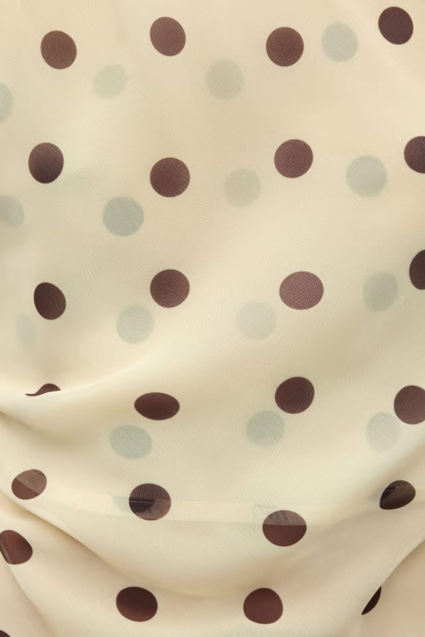 YARSA S TOP - PASTEL YELLOW POLKA DOT