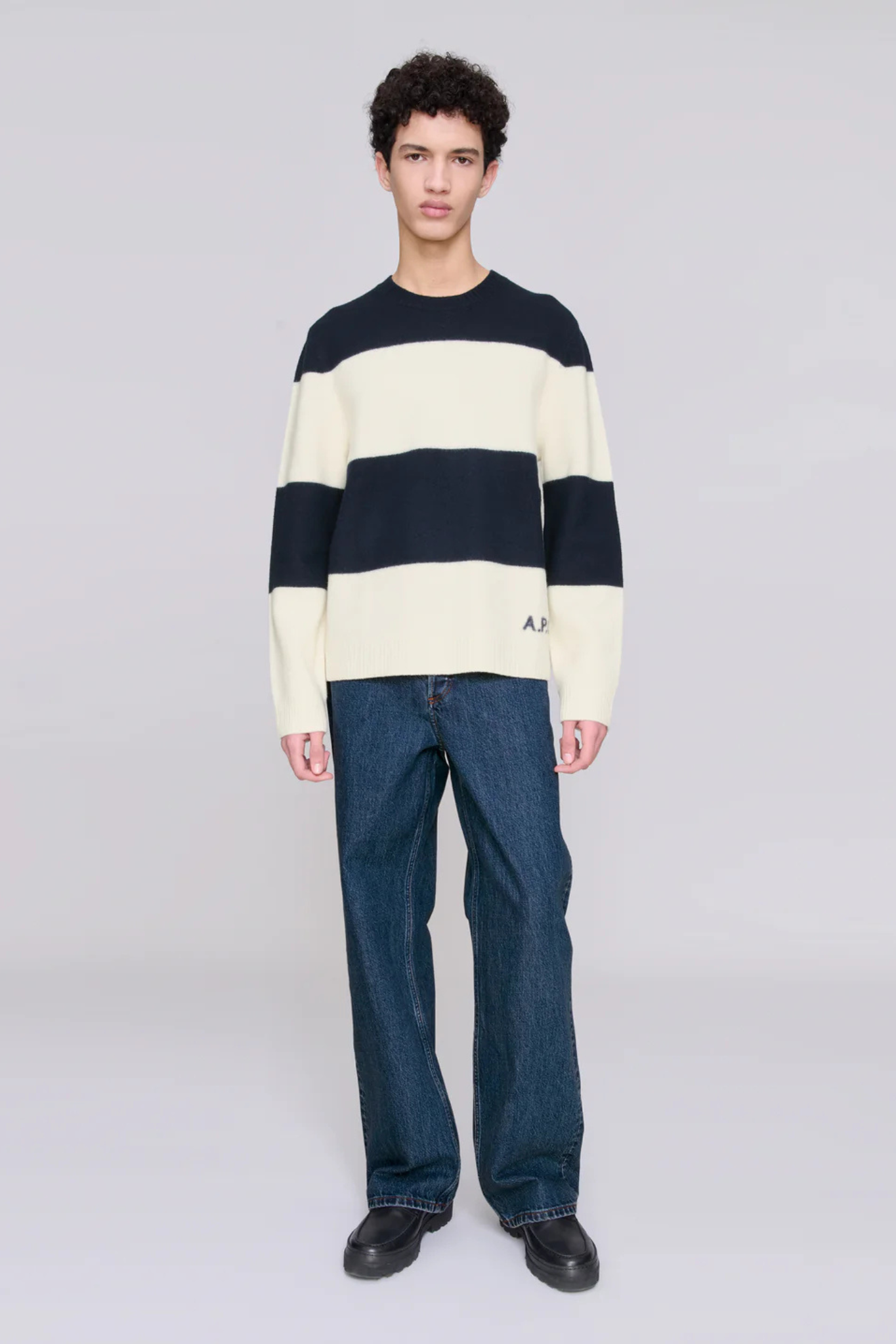 EDWARDO PULLOVER - DARK NAVY ECRU