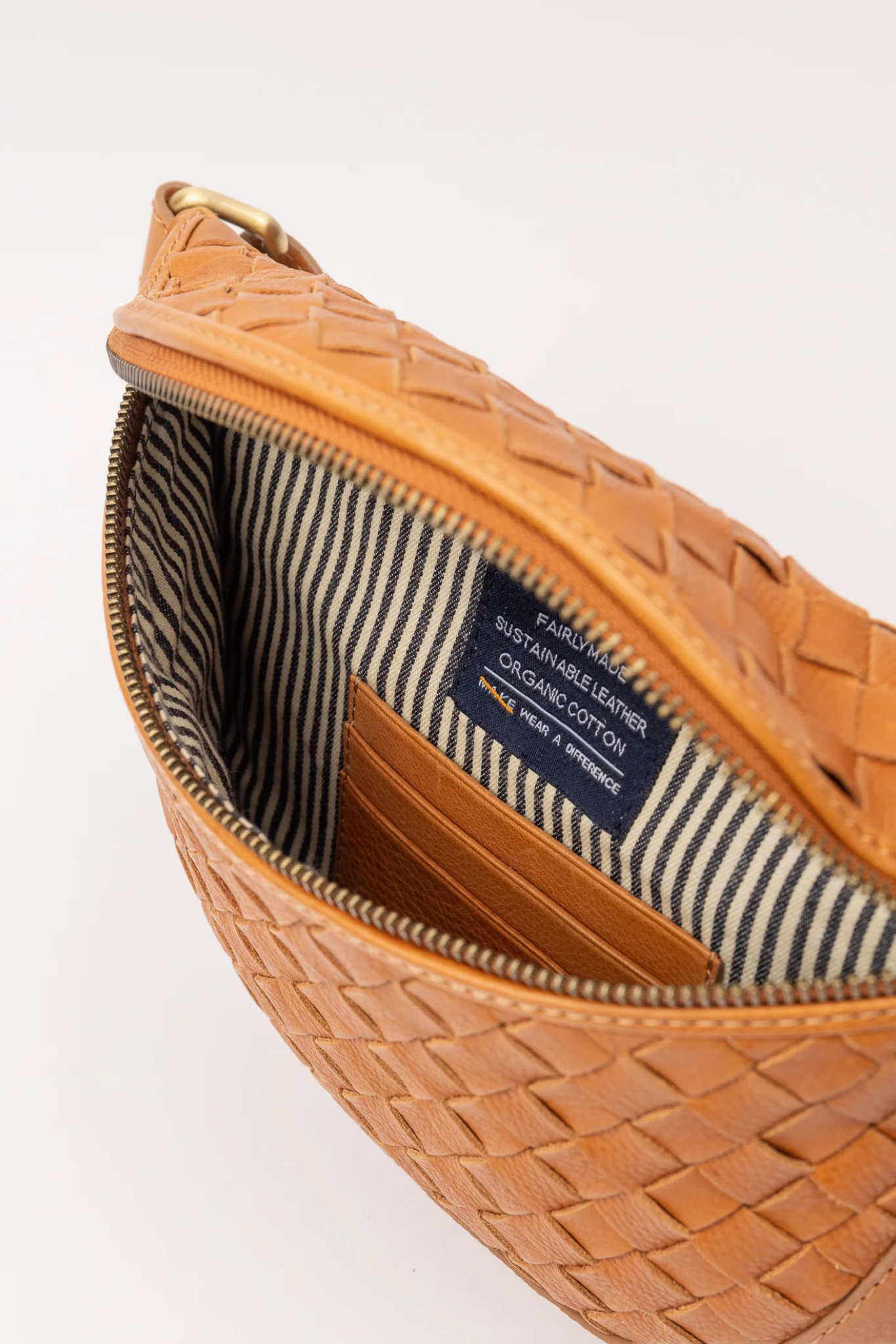 RAY BUMBAG - WILD OAK WOVEN SOFT GRAIN LEATHER