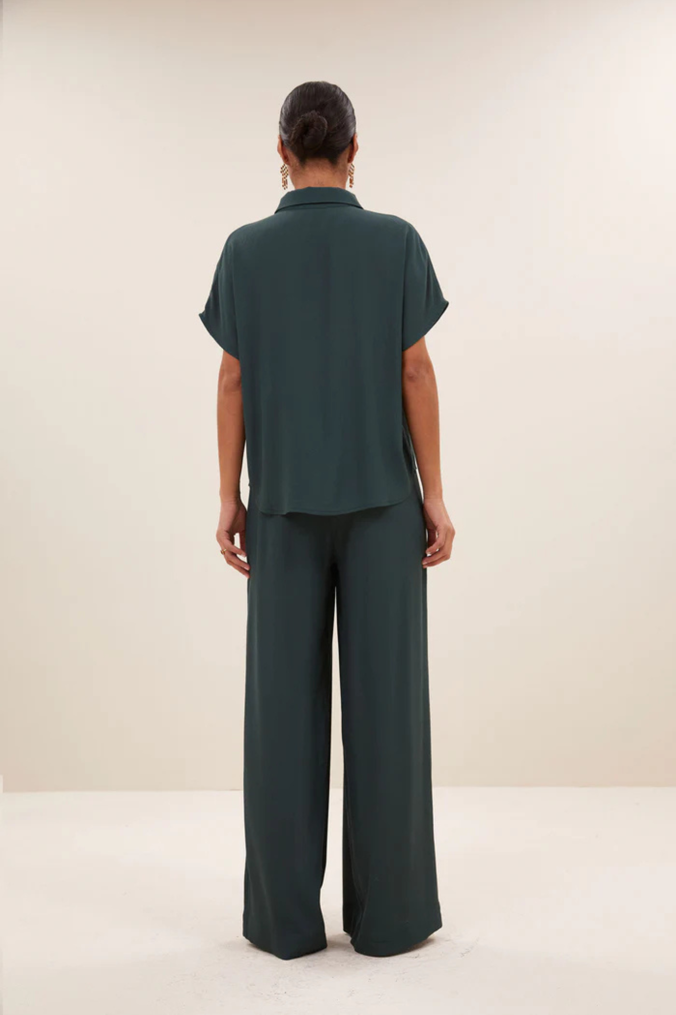 KARLY VISCOSE BLOUSE - DRIED BASIL