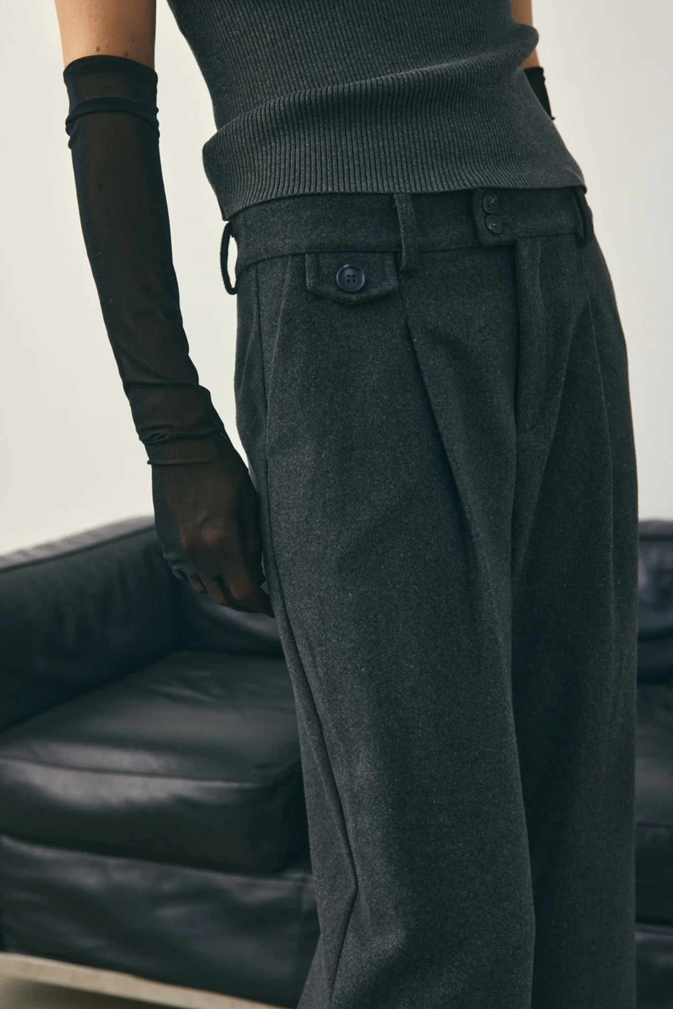 JOANN PANTS - DARK GREY MEL
