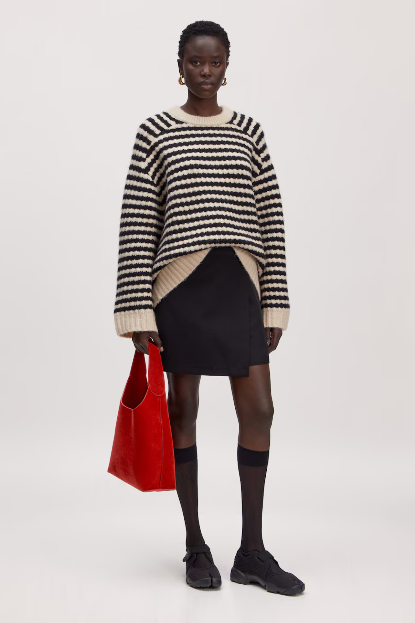 LENNON WOOL JUMPER - BLACK/RAINY DAY