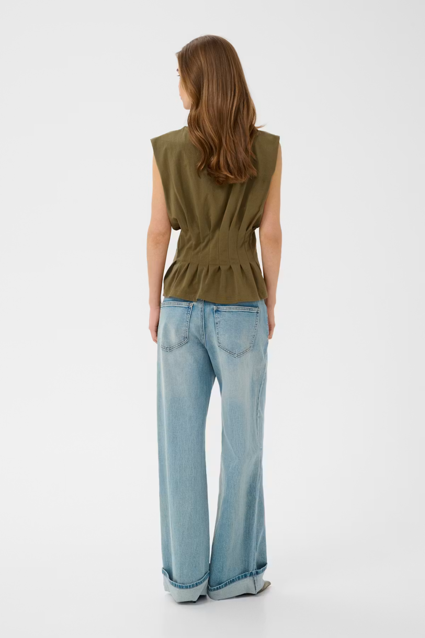 INEZ LS TOP - MILITARY OLIVE/GREEN