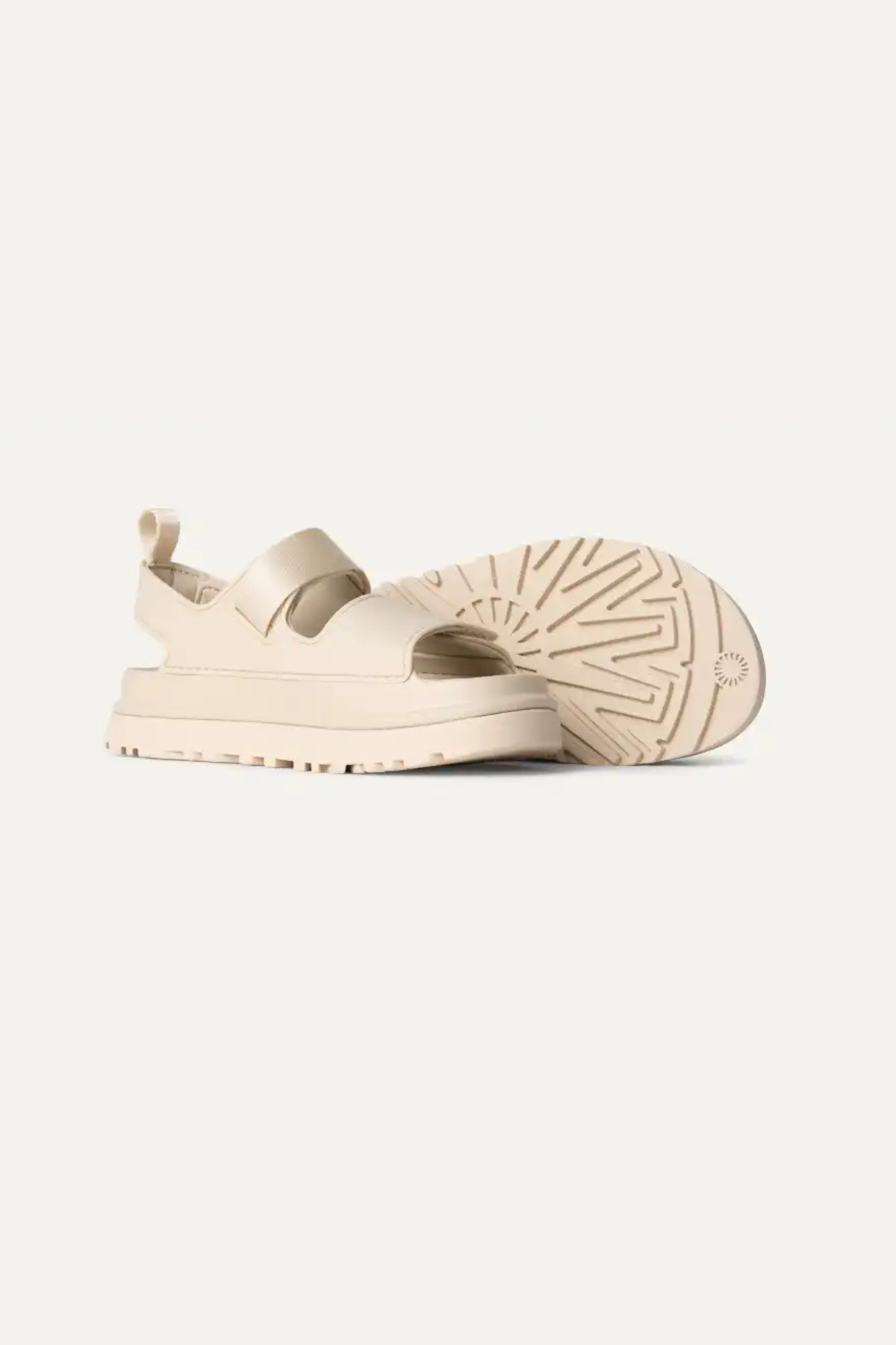 UGG women goldenglow in sea salt. Side view