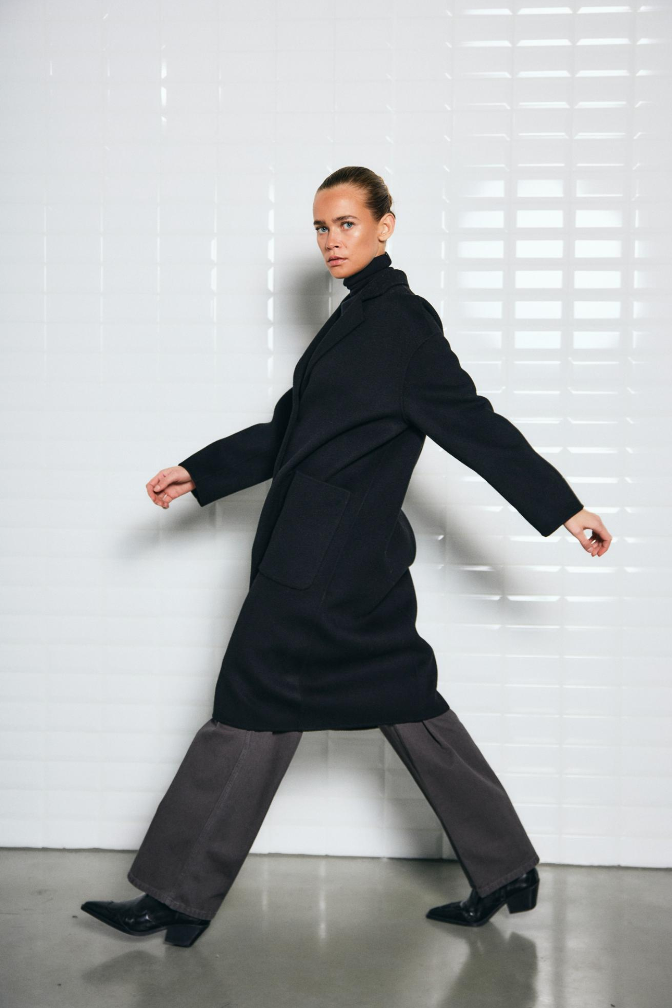 CELINE WOOL JACKET - BLACK