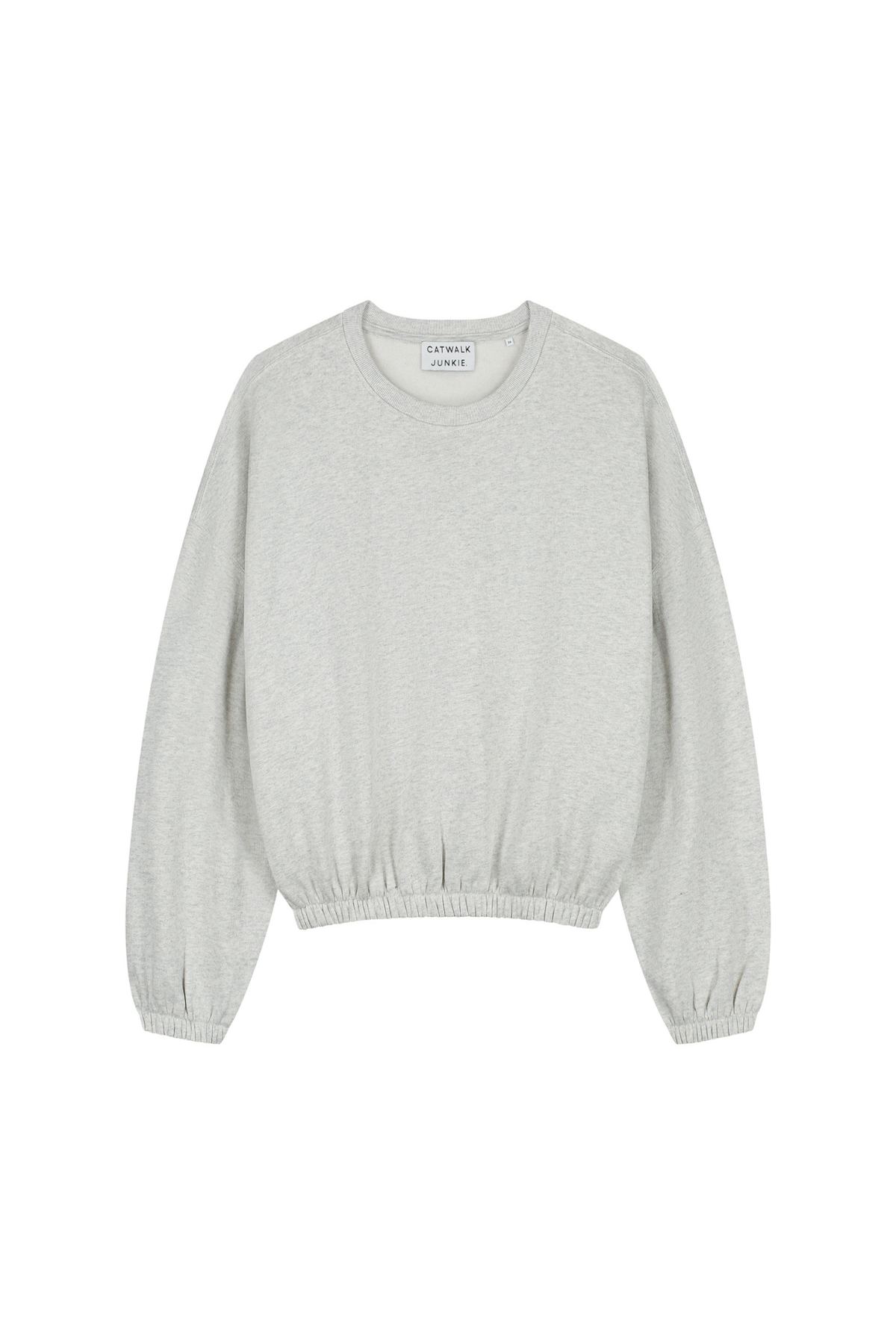 OVERSIZED GRAPIC SWEATER - LIGHT GREY MELANGE