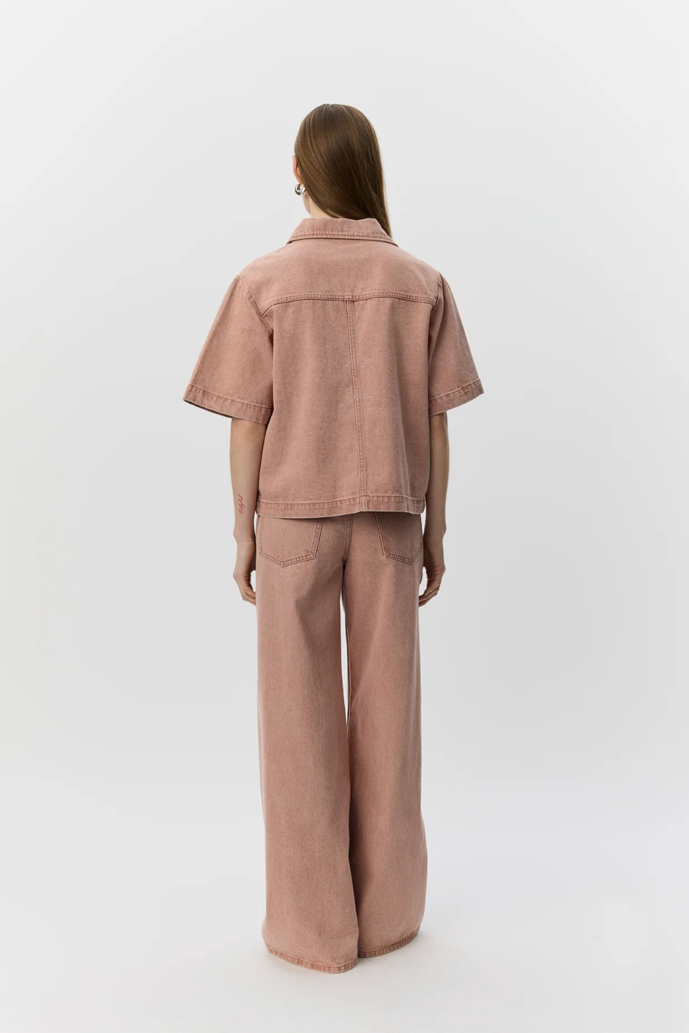 OZZI WIDE LEG JEANS - ROSE DENIM