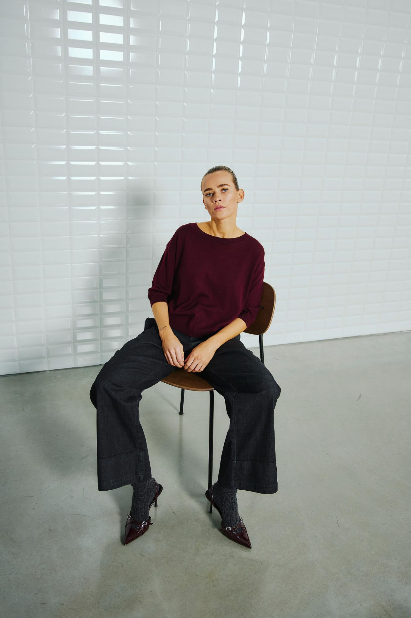 KAI SS PULLOVER - WINE MELANGE