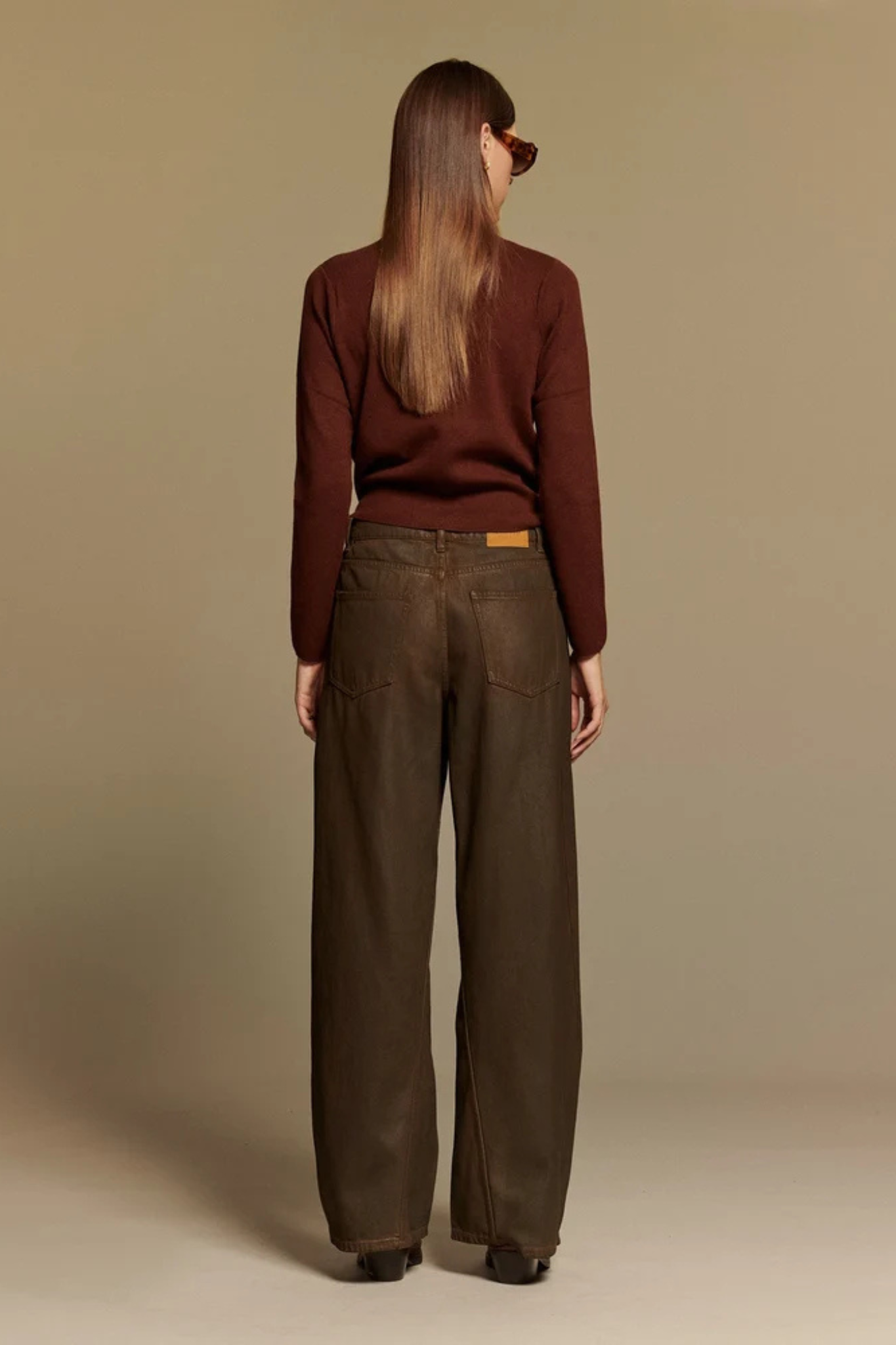 ORSON DENIM GLOSSY JEANS - MOKA