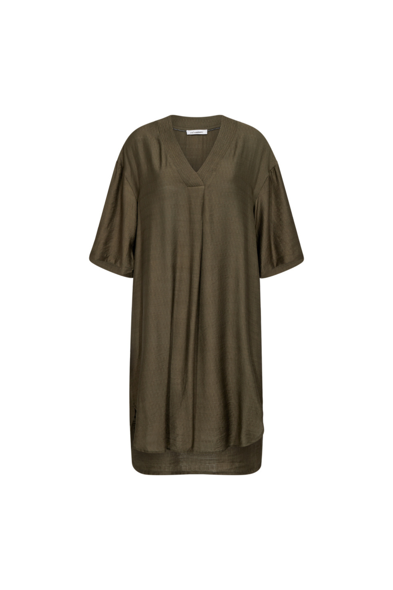 CARYN PLEAT TUNIC DRESS - ARMY