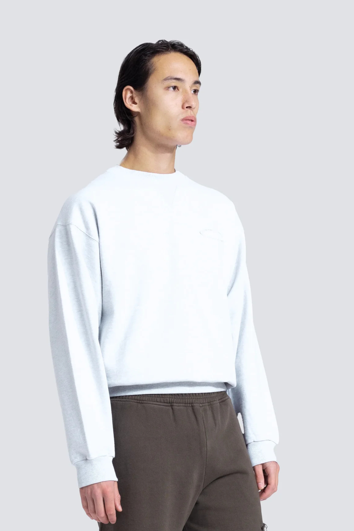 CUT & SEW "F*CK OFF I'M GARDENING" CREWNECK - GREY MELANGE