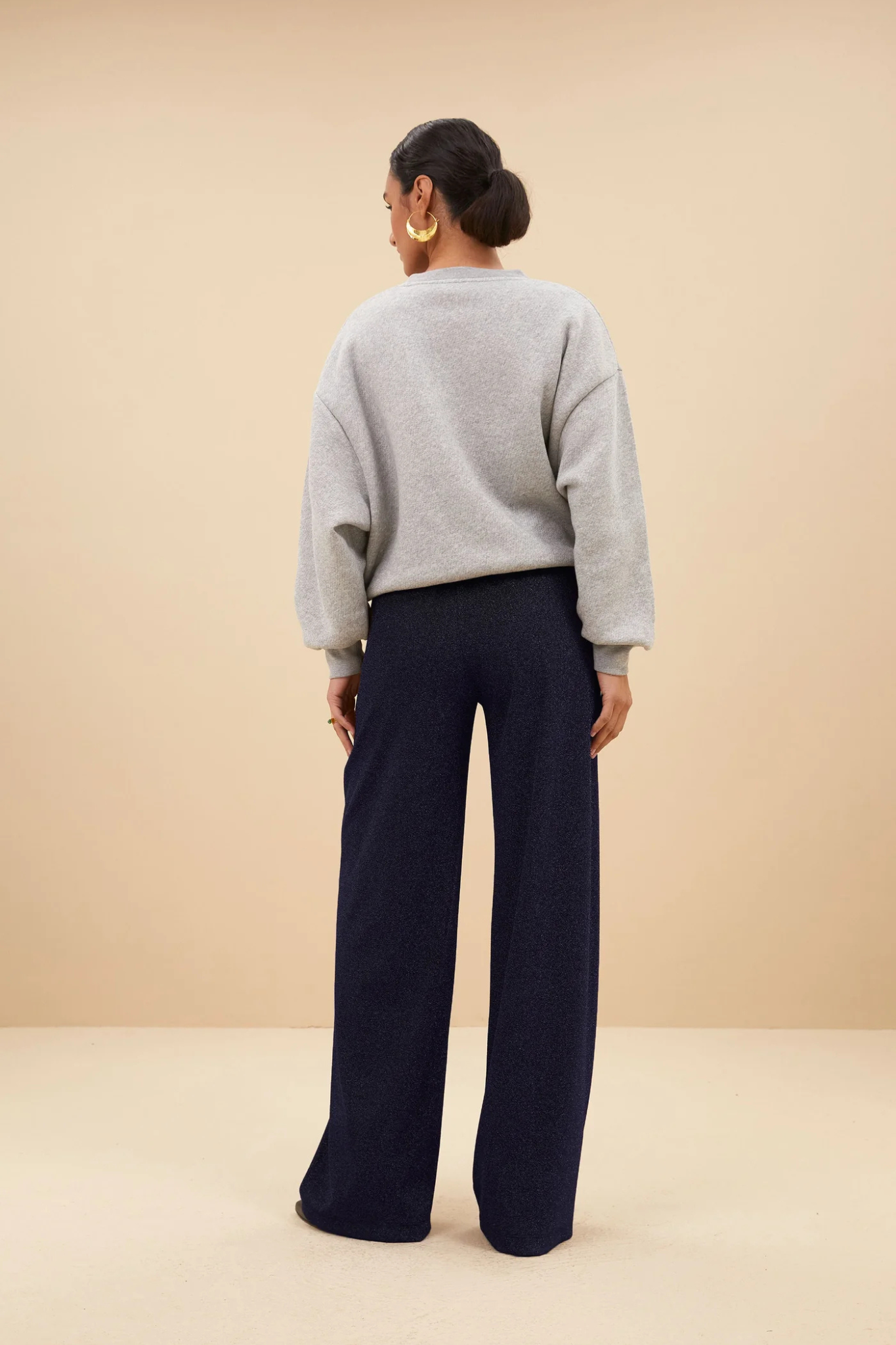 BIBI LUCKY SPARKLE SWEATER - GREY MELEE