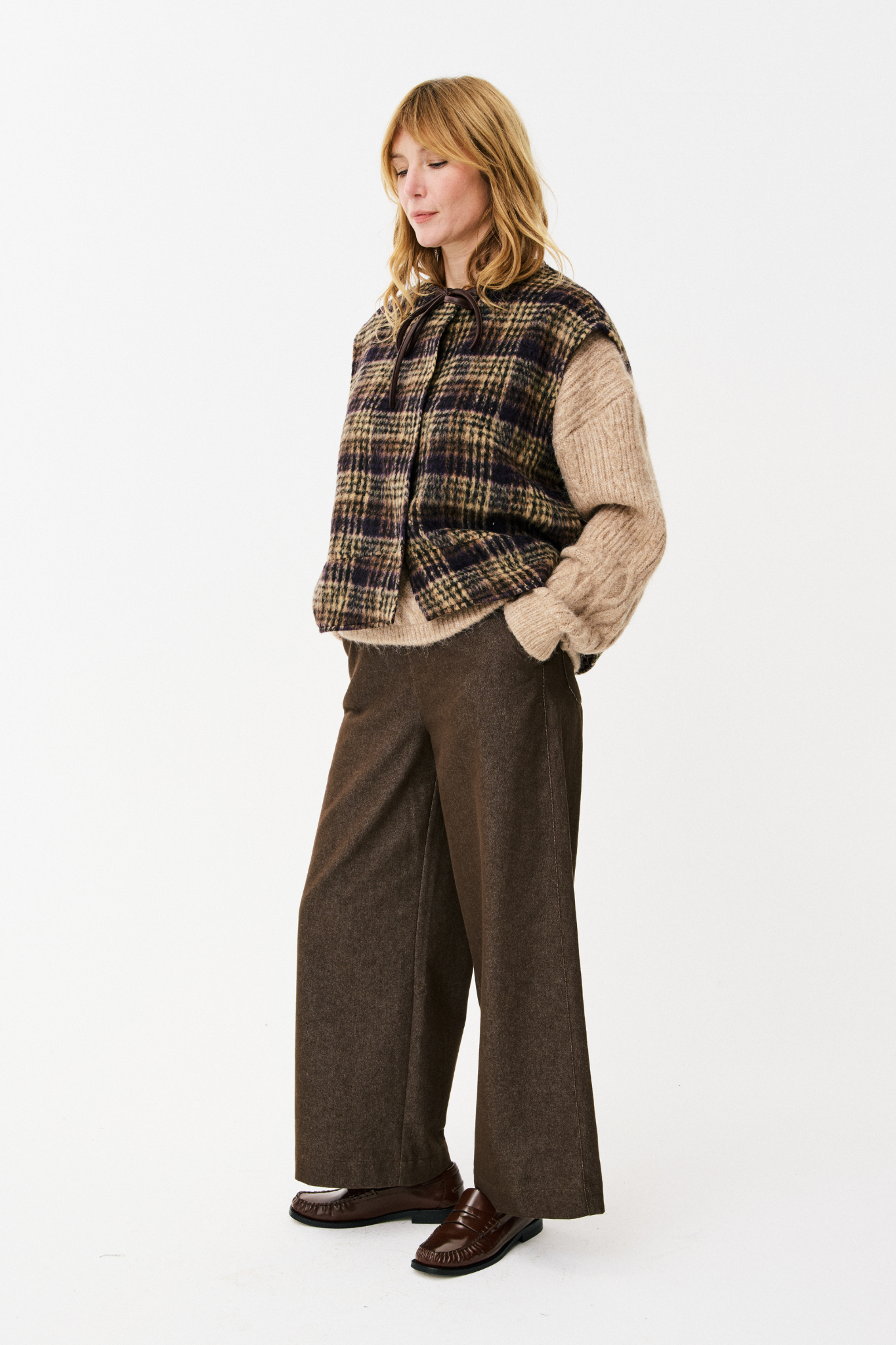 PIAT GILET - MARRON GLACE