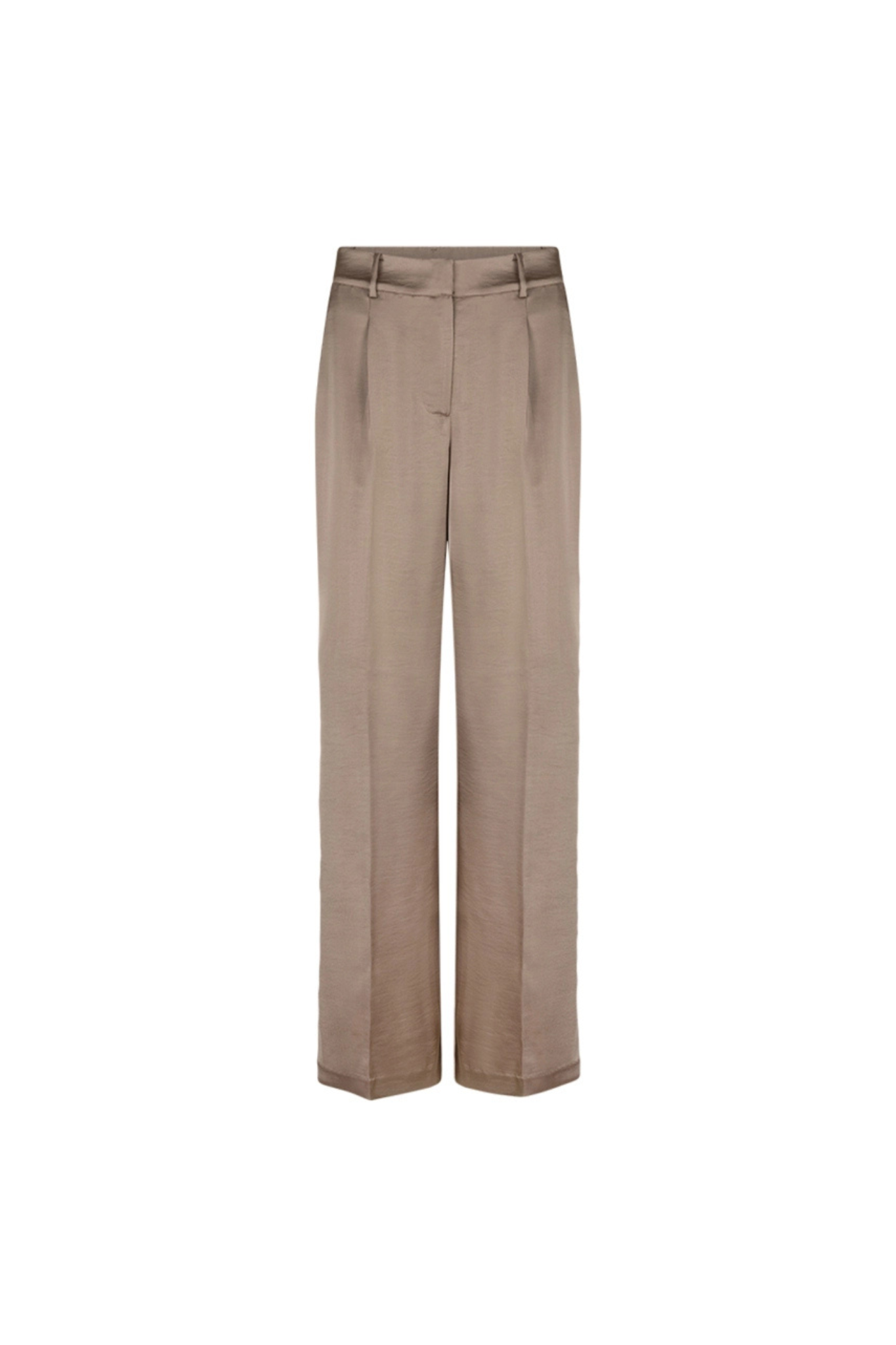 JULES SATIN SMART PANTS - STONE
