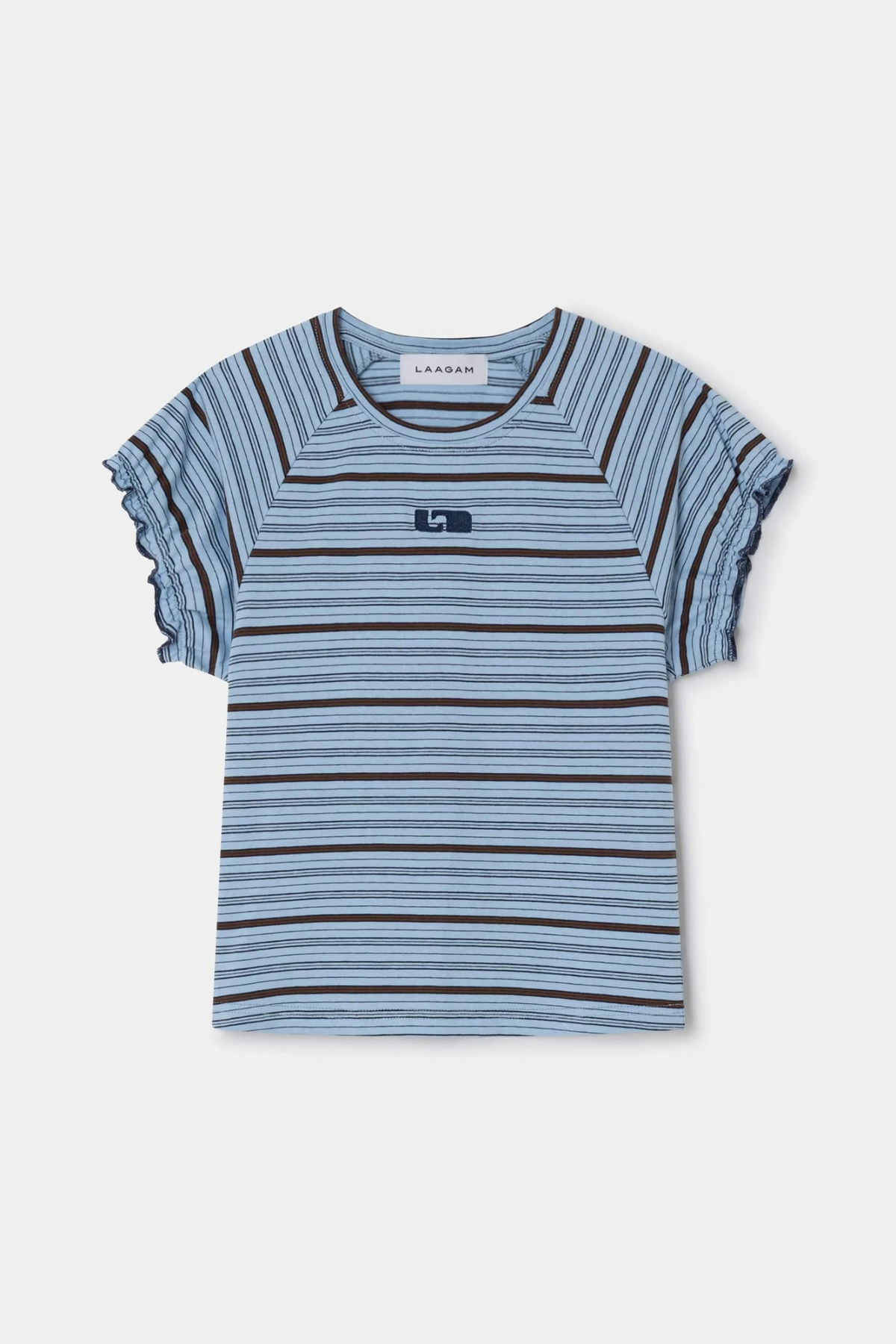 ZAIRA EMBROIDERED LOGO T-SHIRT - BLUE