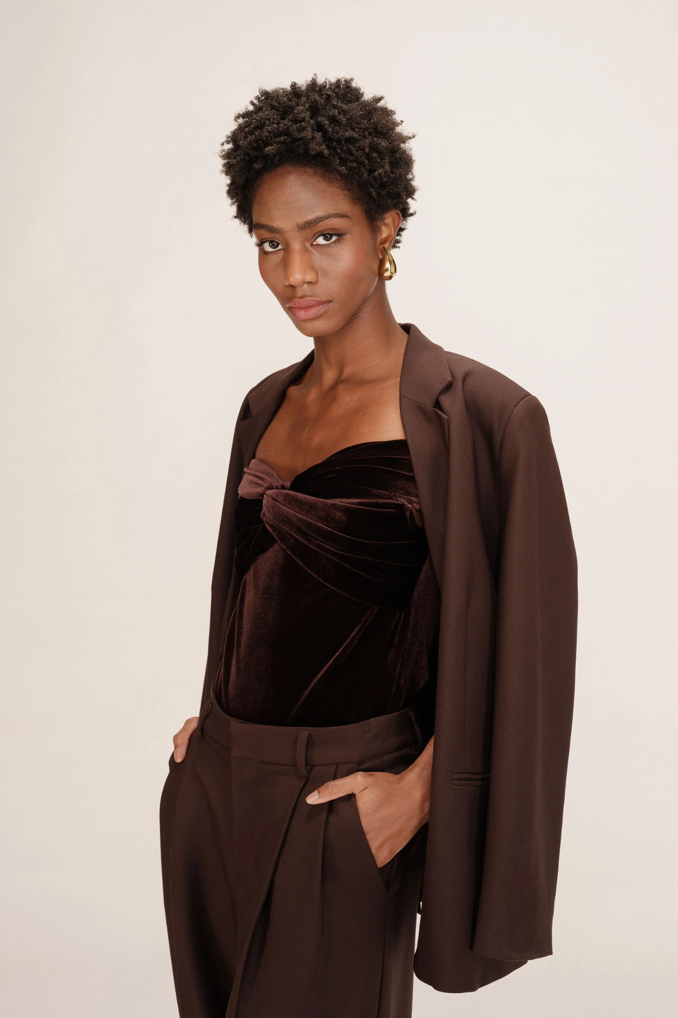 TIMEON BODY TOP - CHOCOLAT