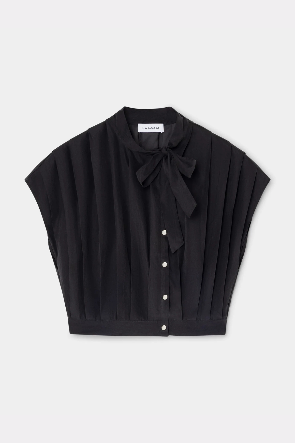 KORA PLEATED BLOUSE - BLACK