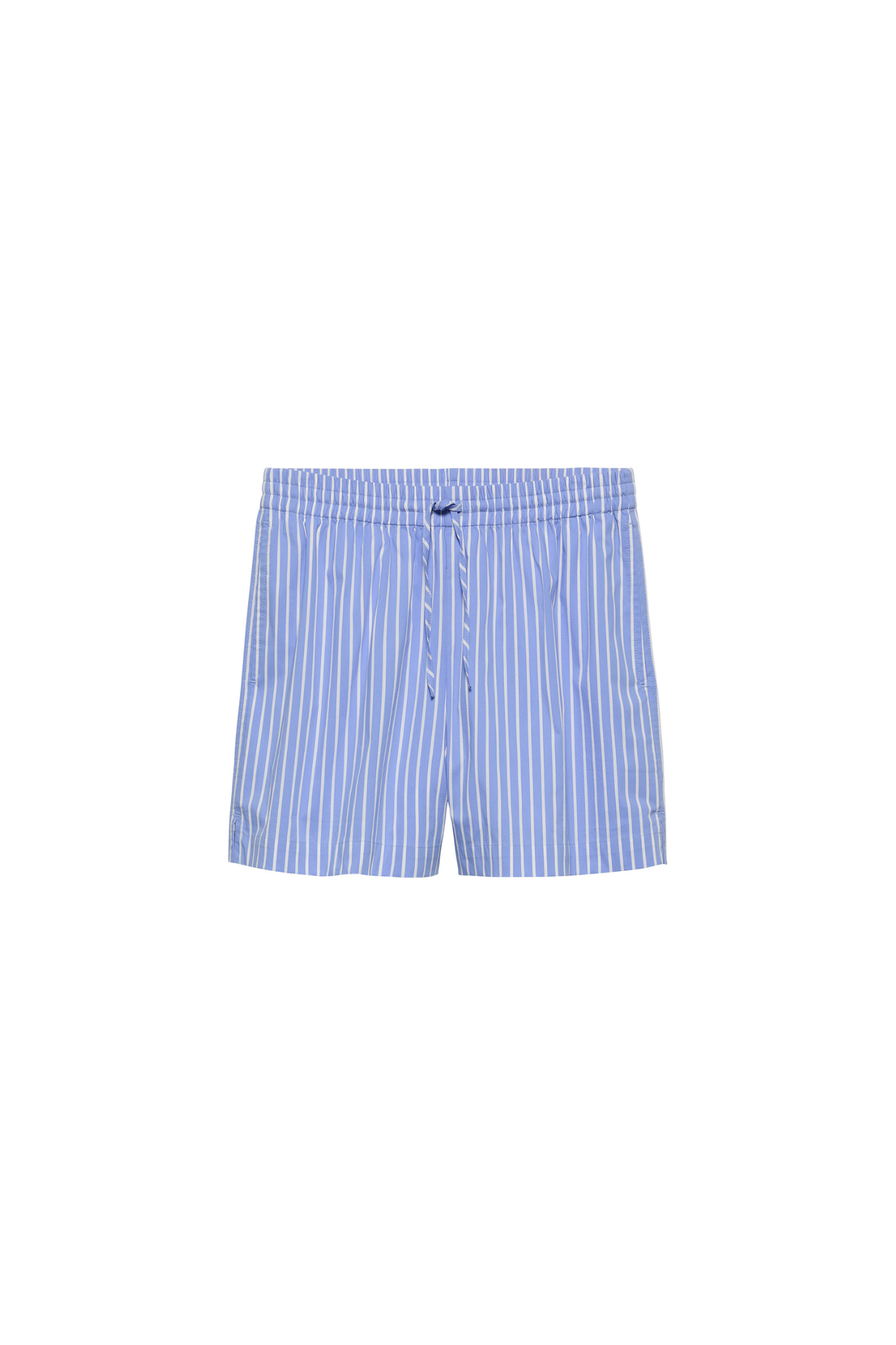 PULL ON STRIPED SHORTS - BLUE