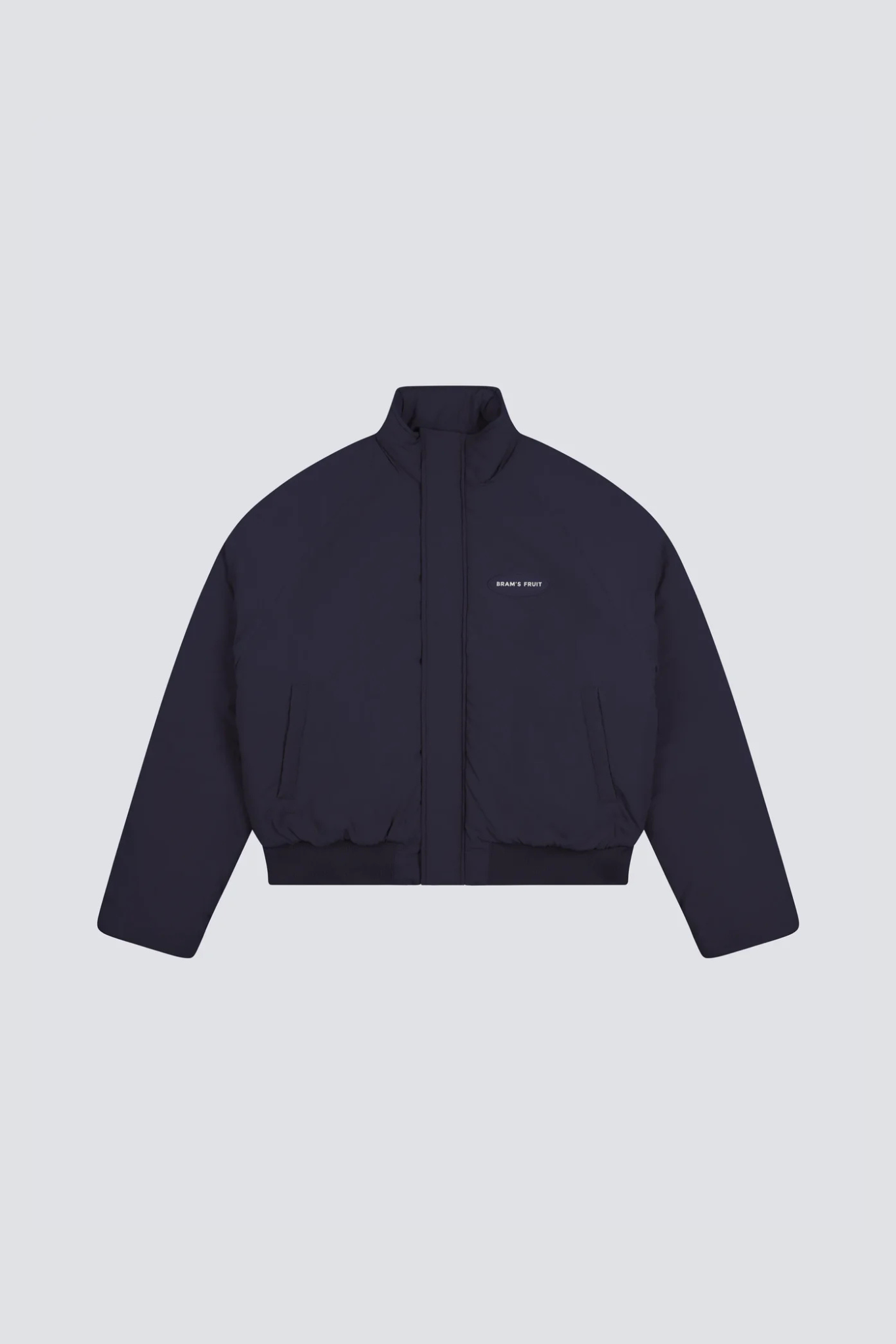 EMBLEM PATCH PADDED JACKET - NAVY