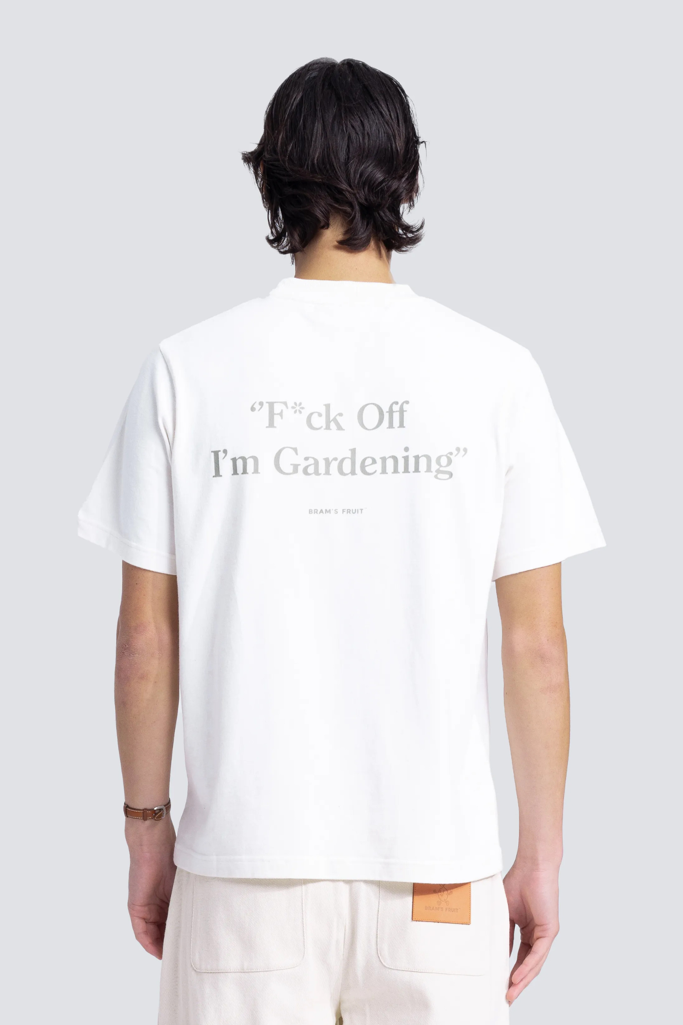 FUCK OFF T-SHIRT DISTRESSED - WHITE
