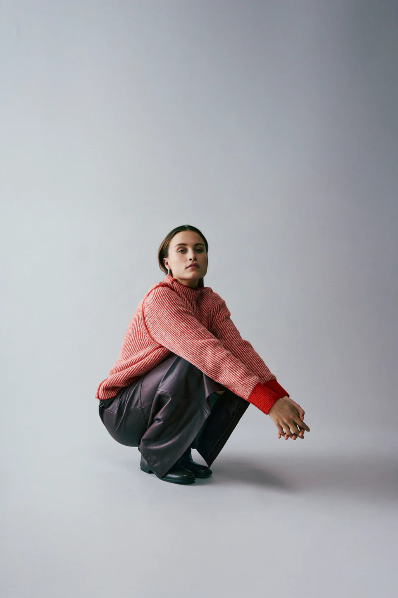 AMES KNIT TOP - RED STRIPE