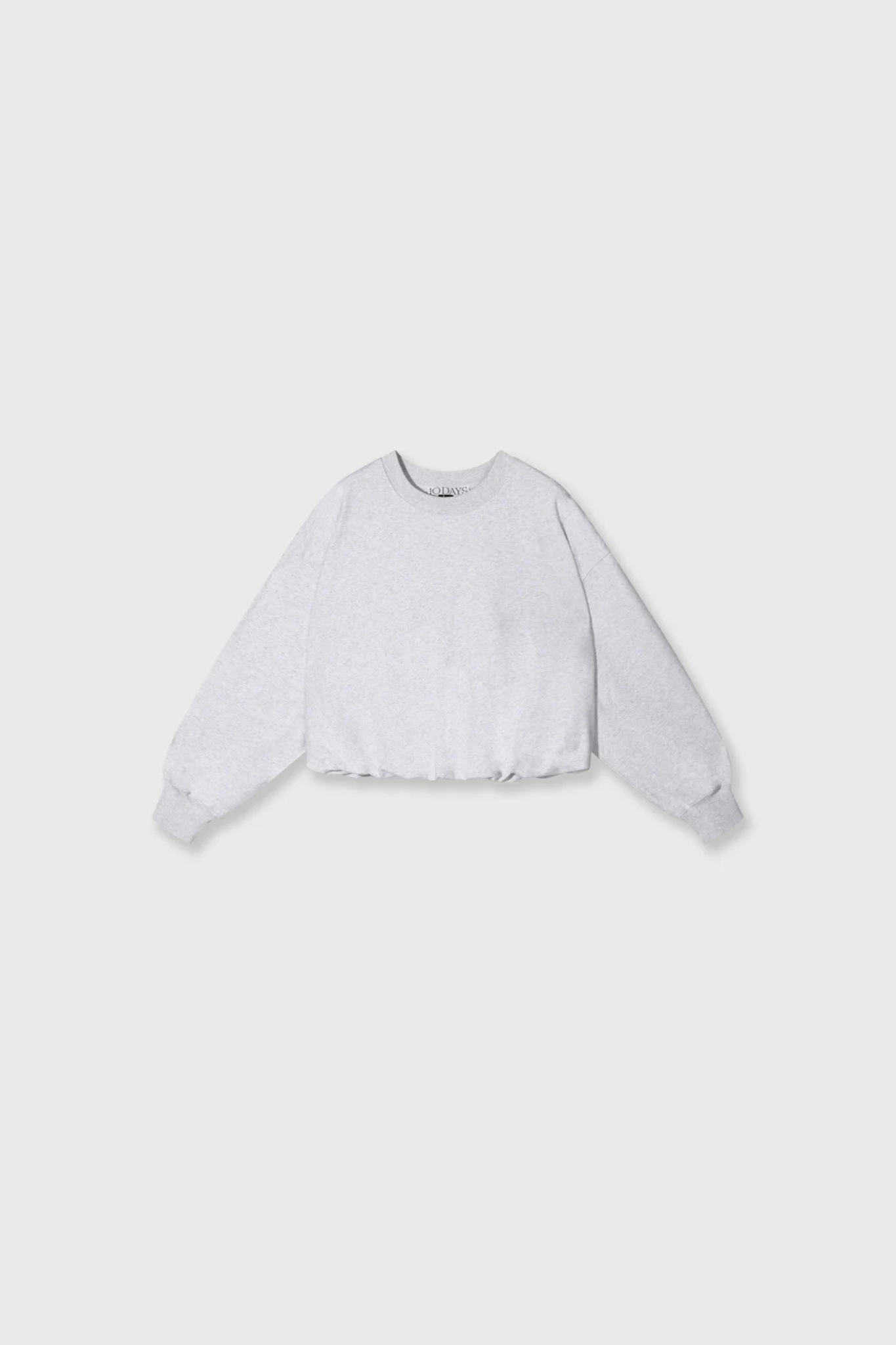 PLEATED SWEATER BACK STAMP - WHITE GREY